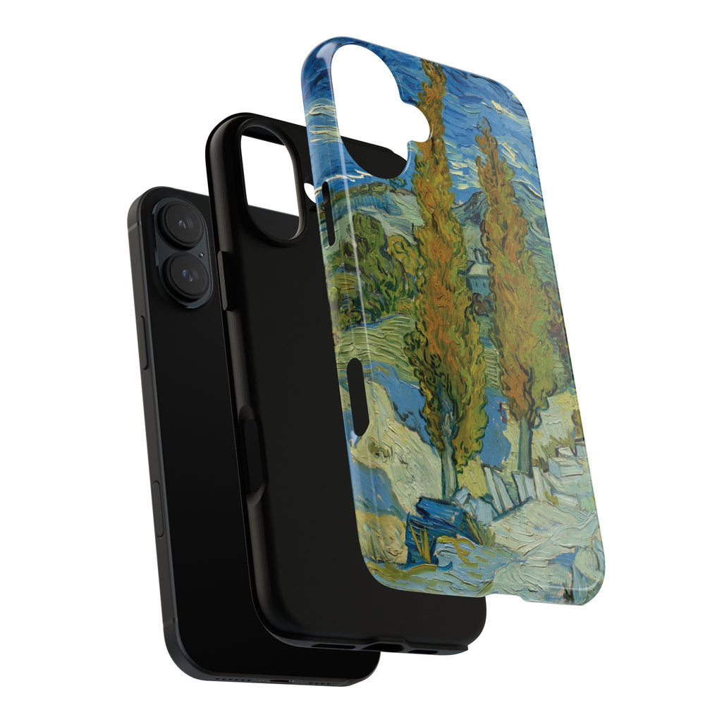 Two Poplars in the Alpilles near Saint-Rémy by Vincent van Gogh - iPhone Tough Case