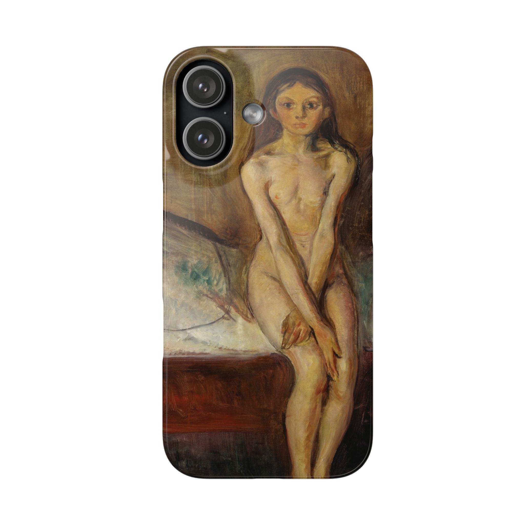 Puberty by Edvard Munch - iPhone Slim Case