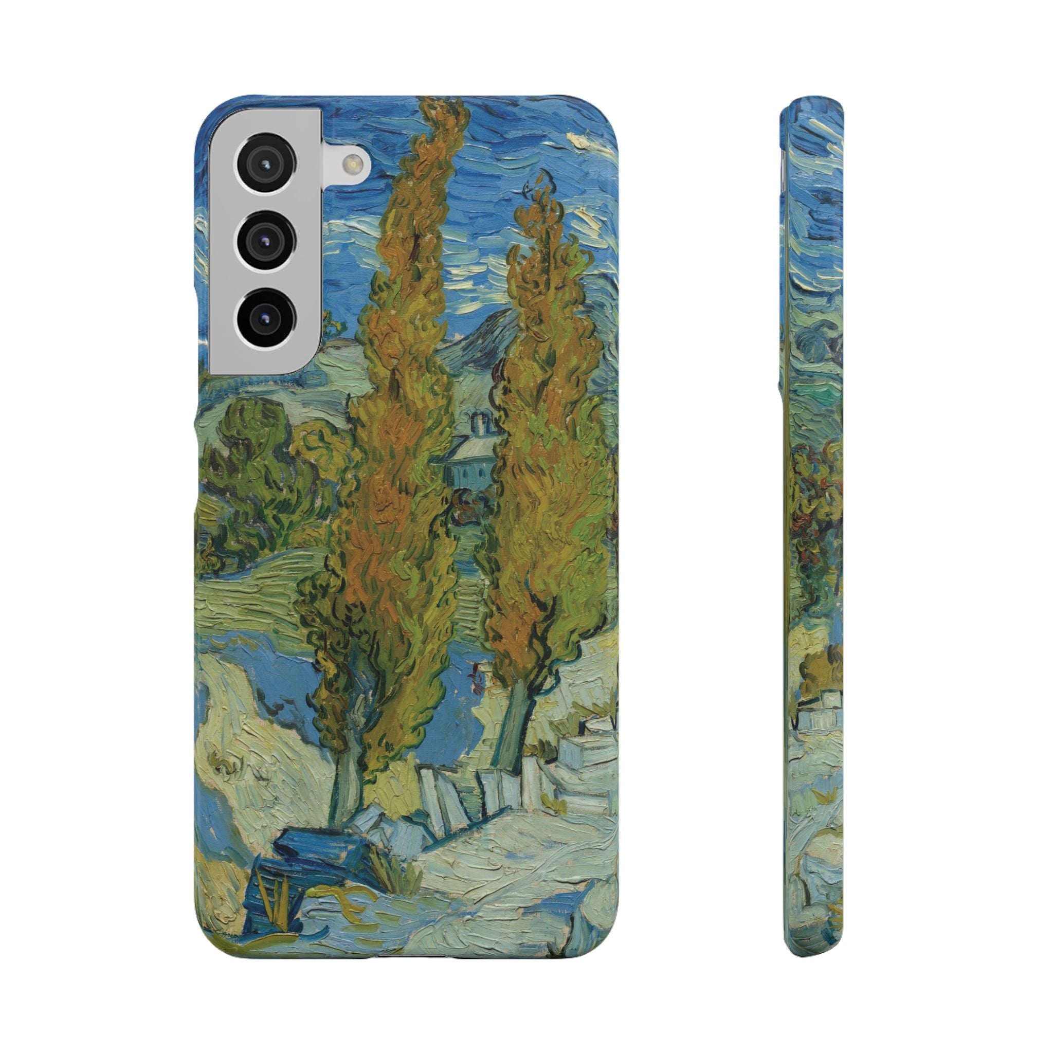 Two Poplars in the Alpilles near Saint-Rémy by Vincent van Gogh - Samsung Slim Case
