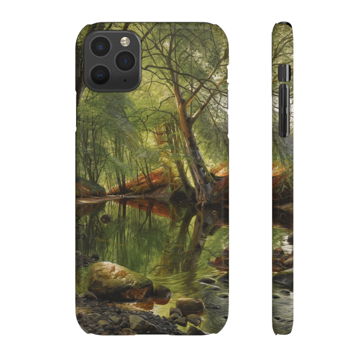 A woodland stream by Peder Mork Monsted - iPhone Slim Case