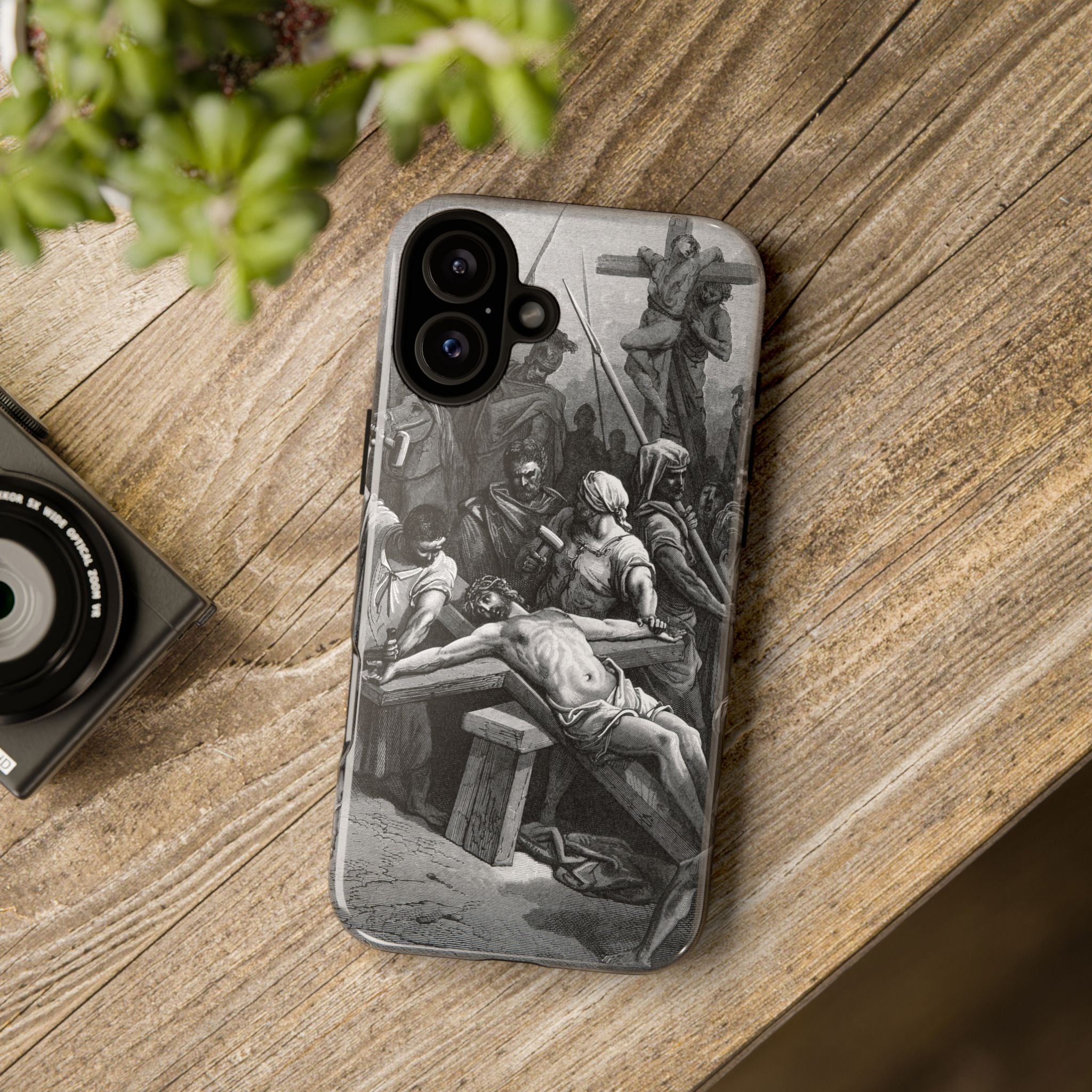Crucifixion of Jesus by Gustave Doré - iPhone Tough Case
