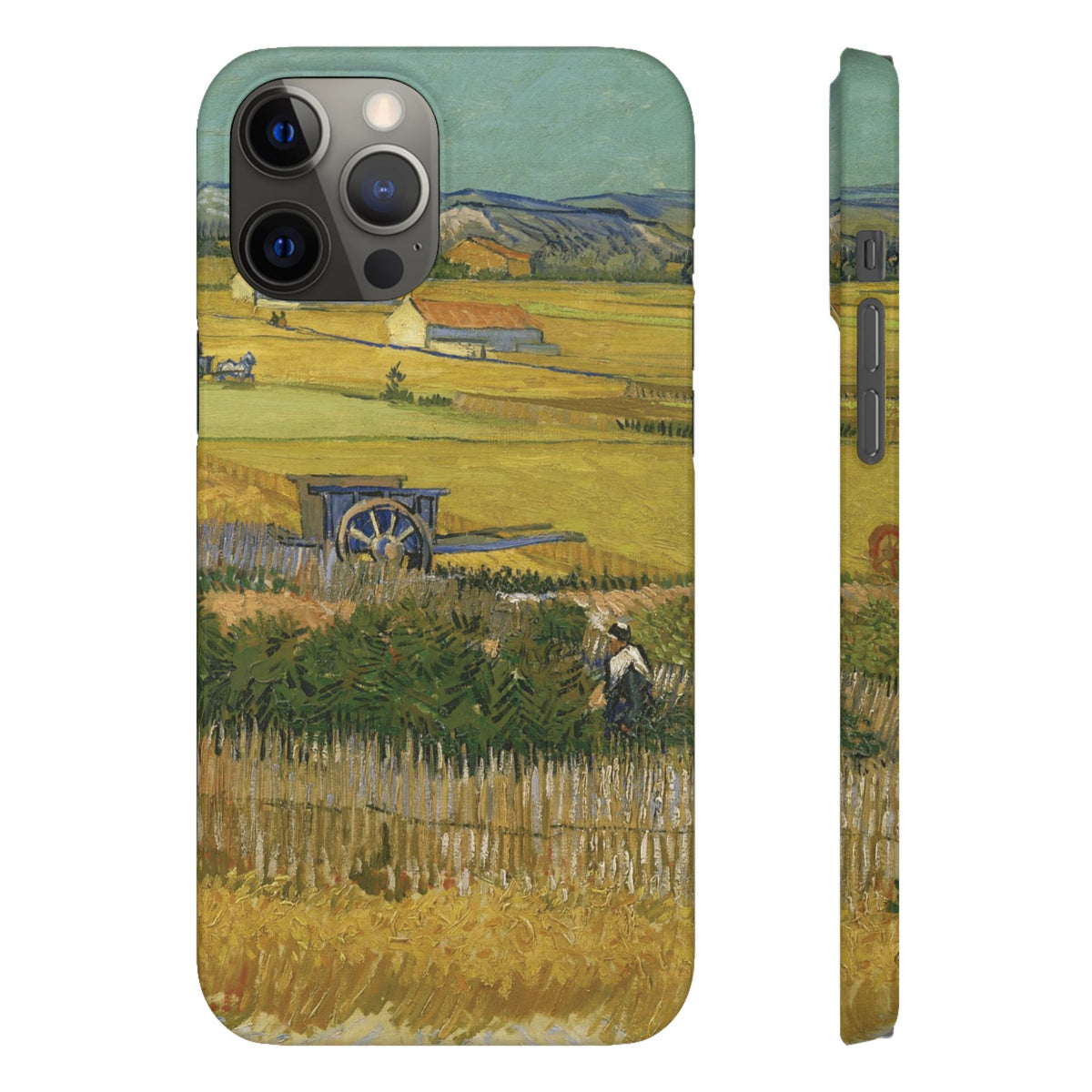 Harvest at La Crau by Vincent van Gogh - iPhone Slim Case