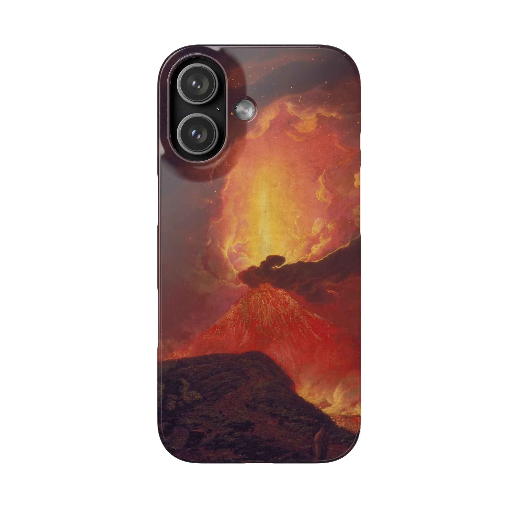 Vesuvius in Eruption by Joseph Wright of Derby - iPhone Slim Case