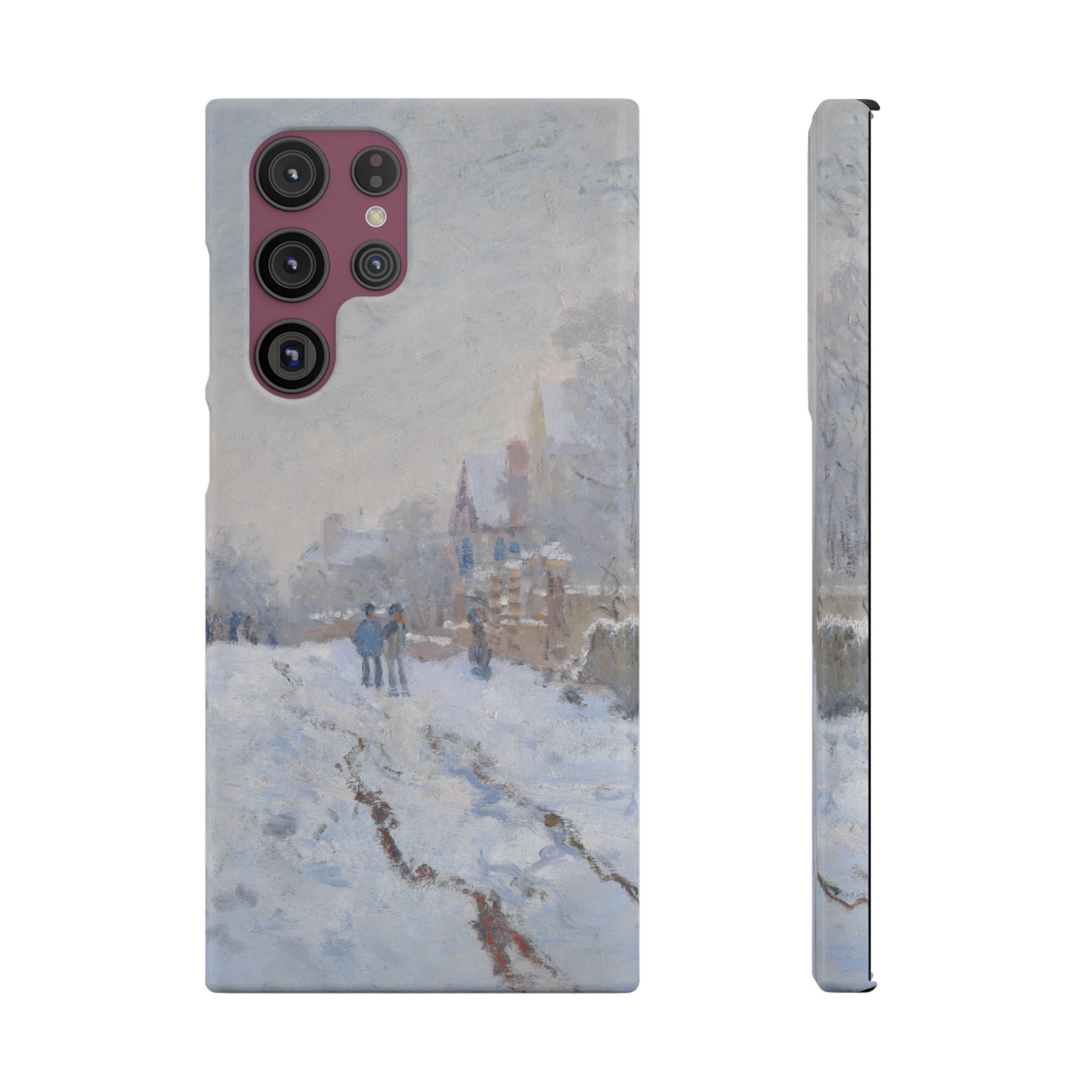 Snow Scene at Argenteuil by Claude Monet - Samsung Slim Case