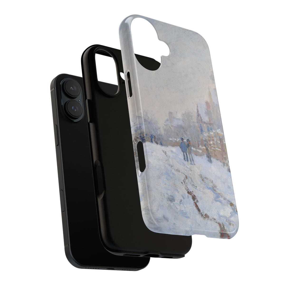 La scena della neve ad Argenteuil di Claude Monet - Cover protettiva per iPhone