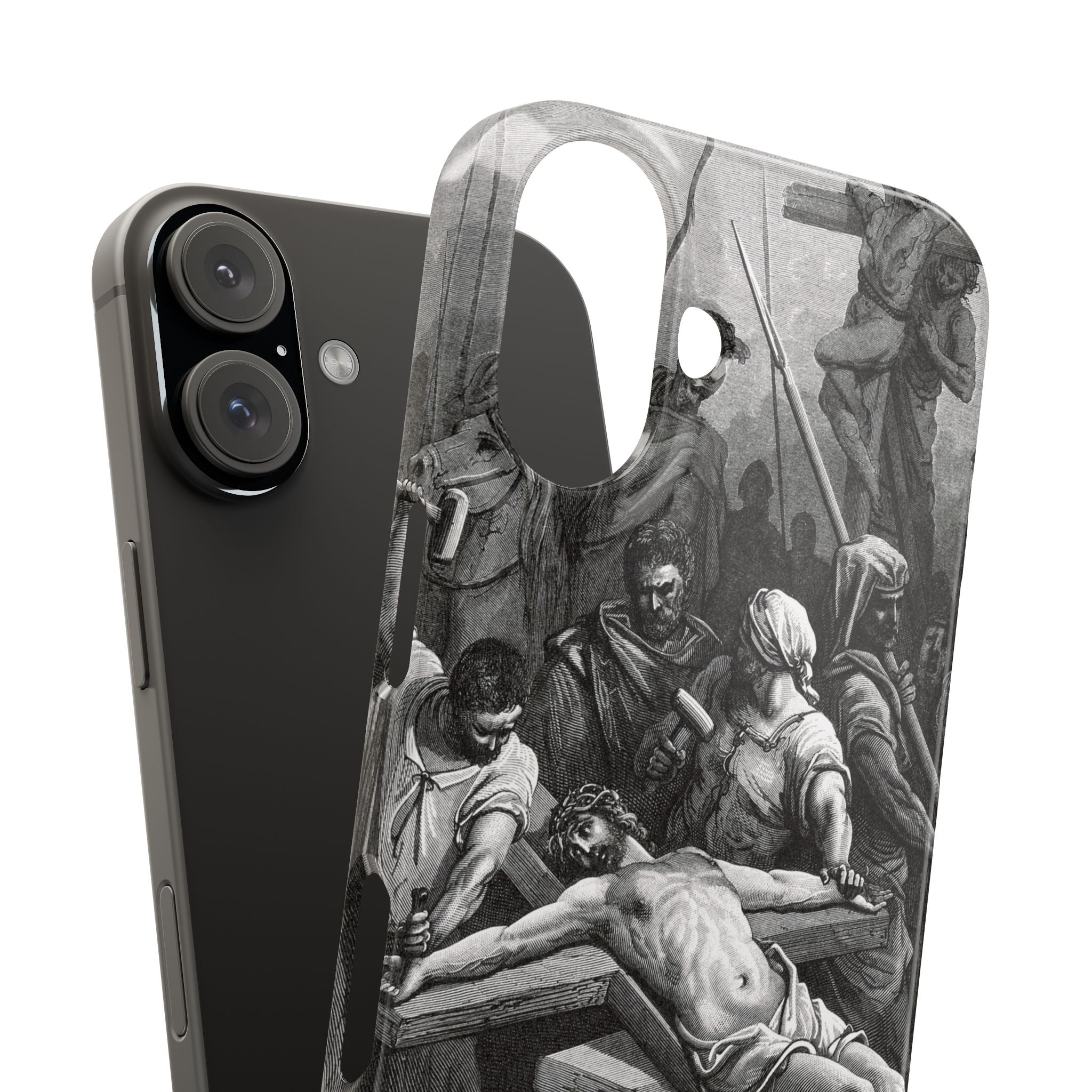 Crucifixion of Jesus by Gustave Doré - iPhone Slim Case