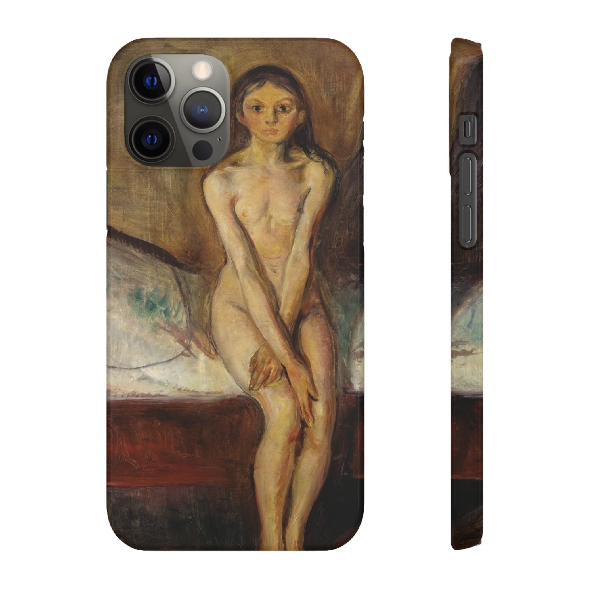 Puberty by Edvard Munch - iPhone Slim Case