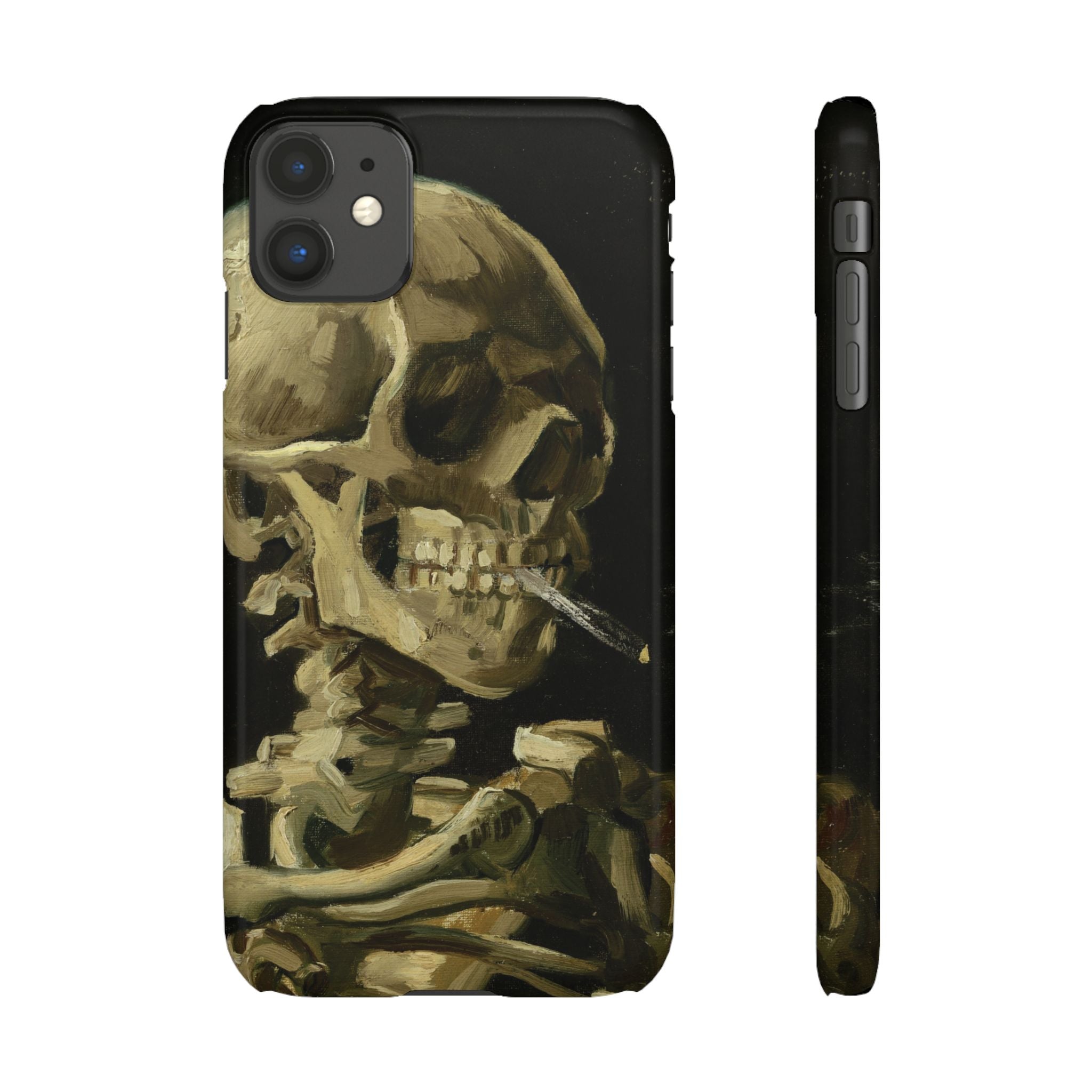 Skeleton with Cigarette by Van Gogh - iPhone Slim Case