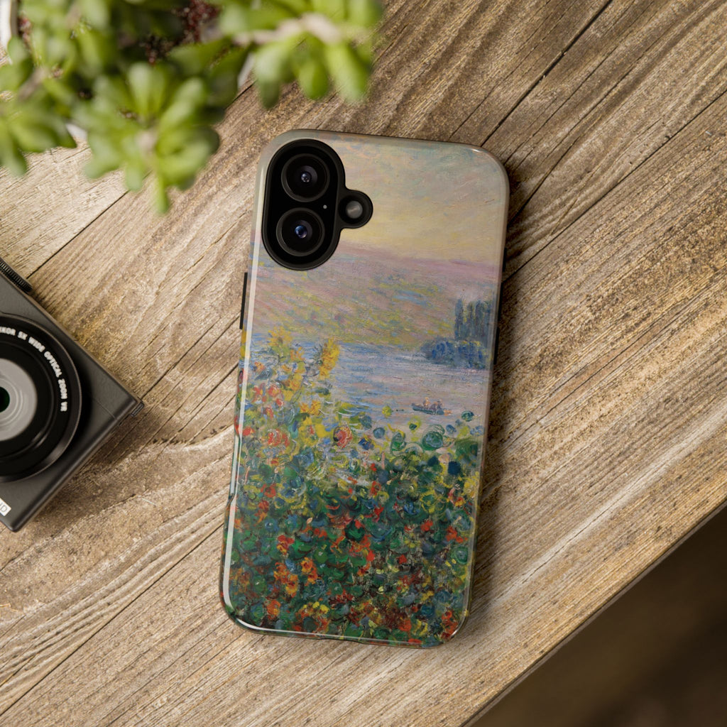 Flower Beds at Vétheuil by Claude Monet - iPhone Tough Case