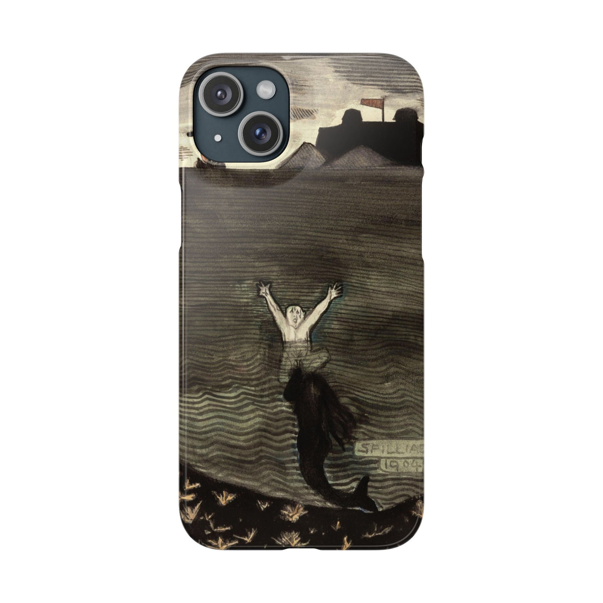 The Call of the Mermaid The Drowning by Leon Spilliaert - iPhone Slim Case