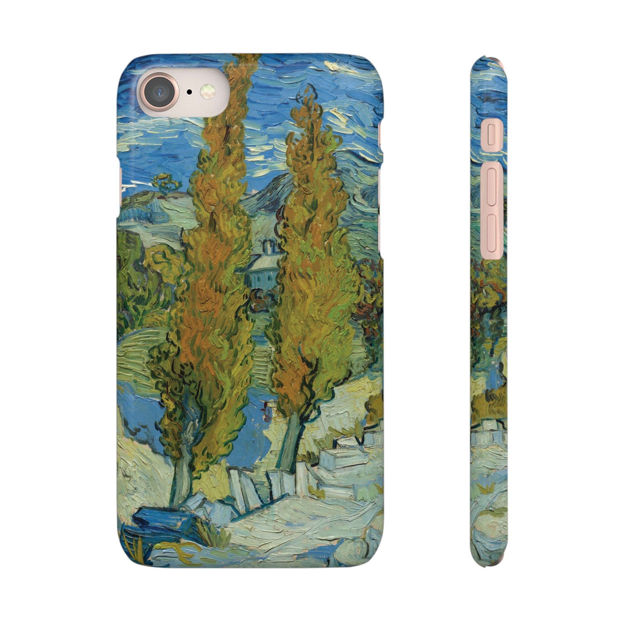 Two Poplars in the Alpilles near Saint-Rémy by Vincent van Gogh - iPhone Slim Case