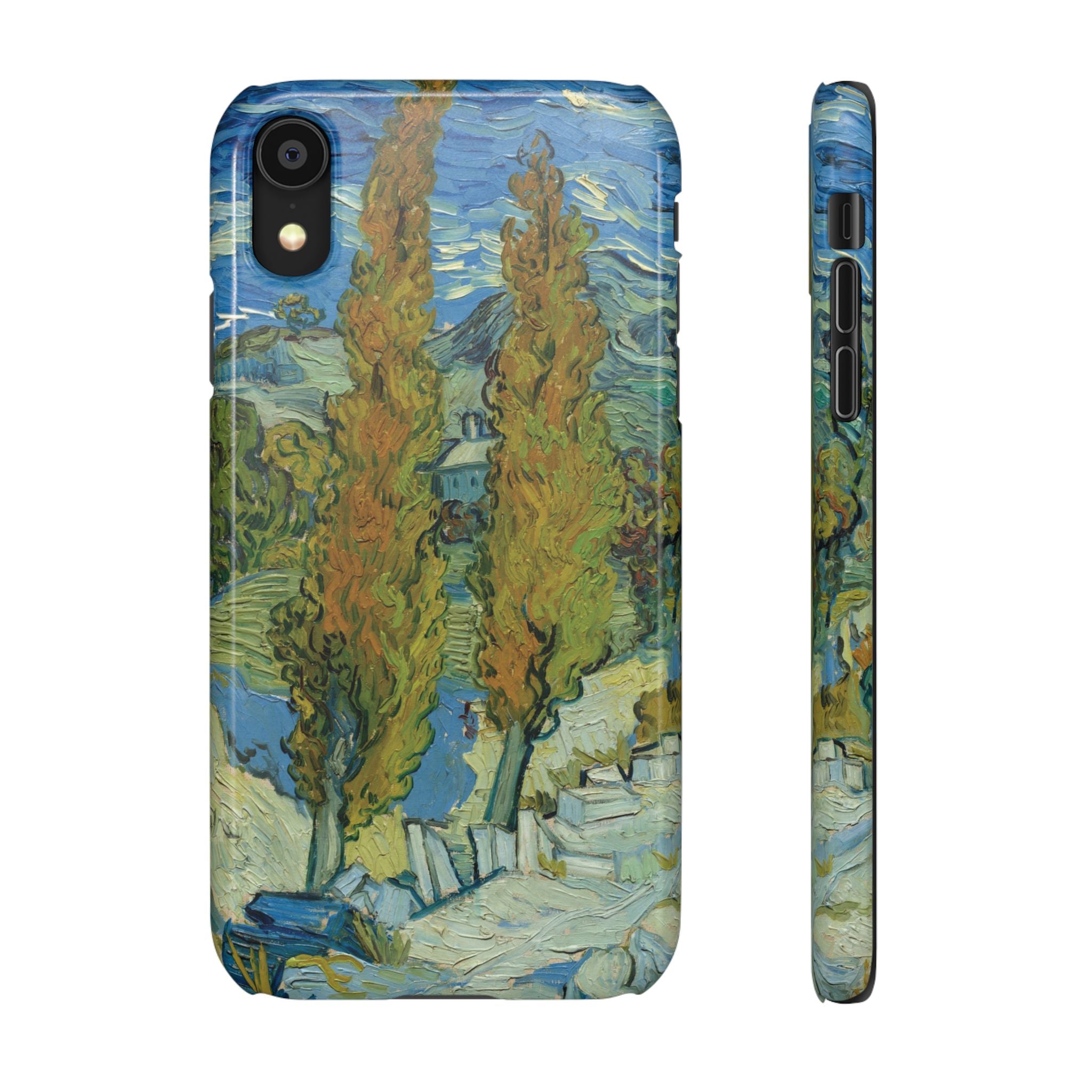 Two Poplars in the Alpilles near Saint-Rémy by Vincent van Gogh - iPhone Slim Case