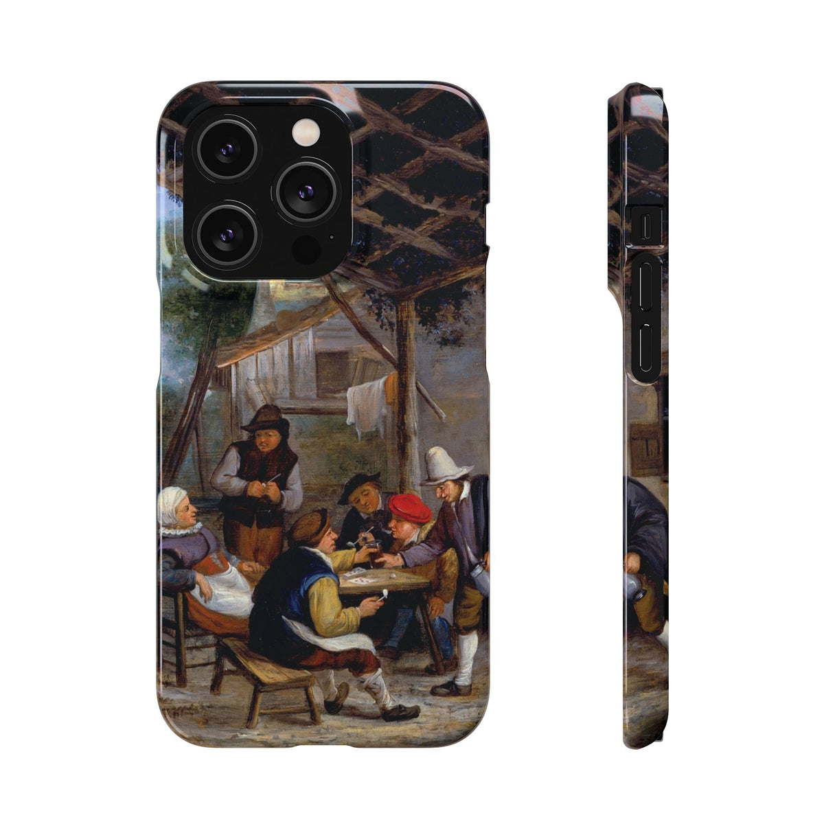 Peasants Drinking by Adriaen van Ostade - iPhone Slim Case