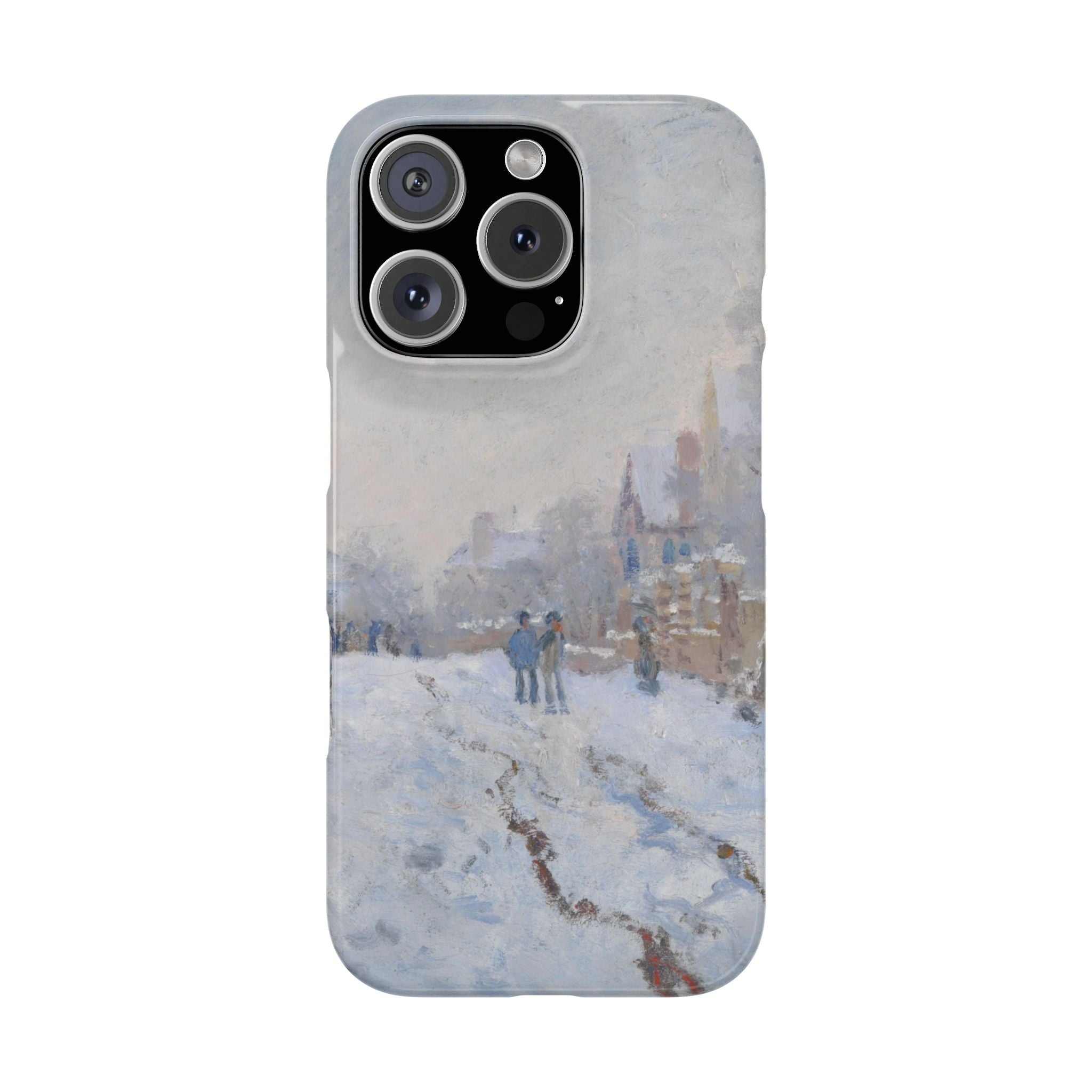 Snow Scene at Argenteuil by Claude Monet - iPhone Slim Case