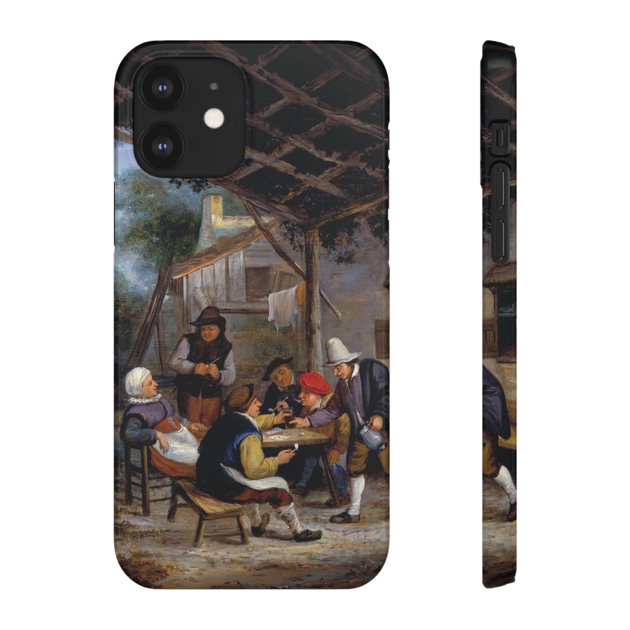 Peasants Drinking by Adriaen van Ostade - iPhone Slim Case