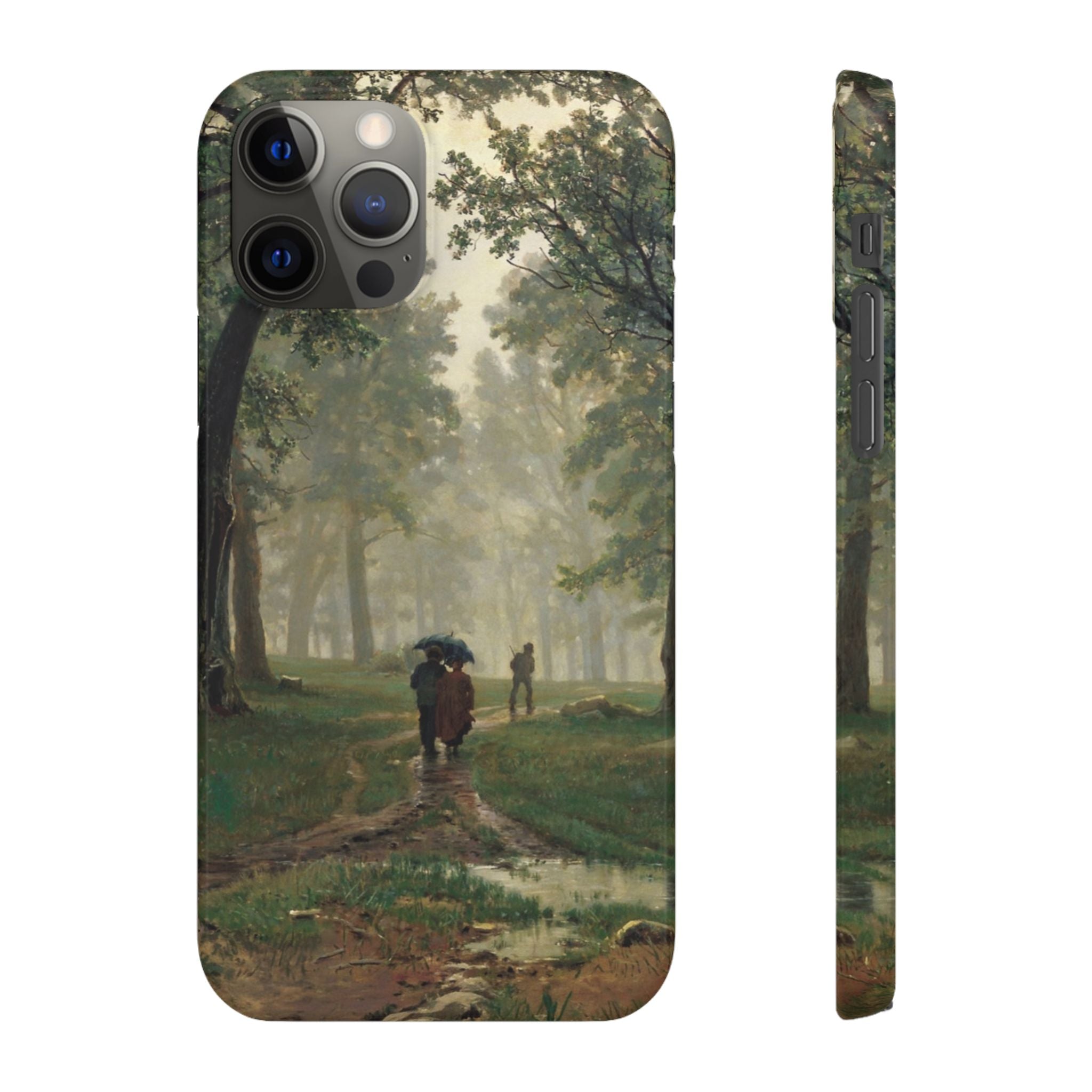 Rain in an Oak Forest by Ivan Ivanovich Shishkin - iPhone Slim Case