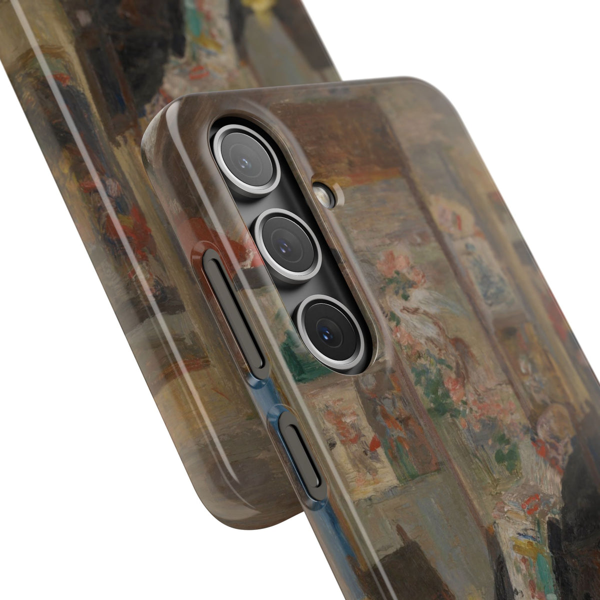 Skeleton Looking at Chinoiseries by James Ensor - Samsung Slim Case