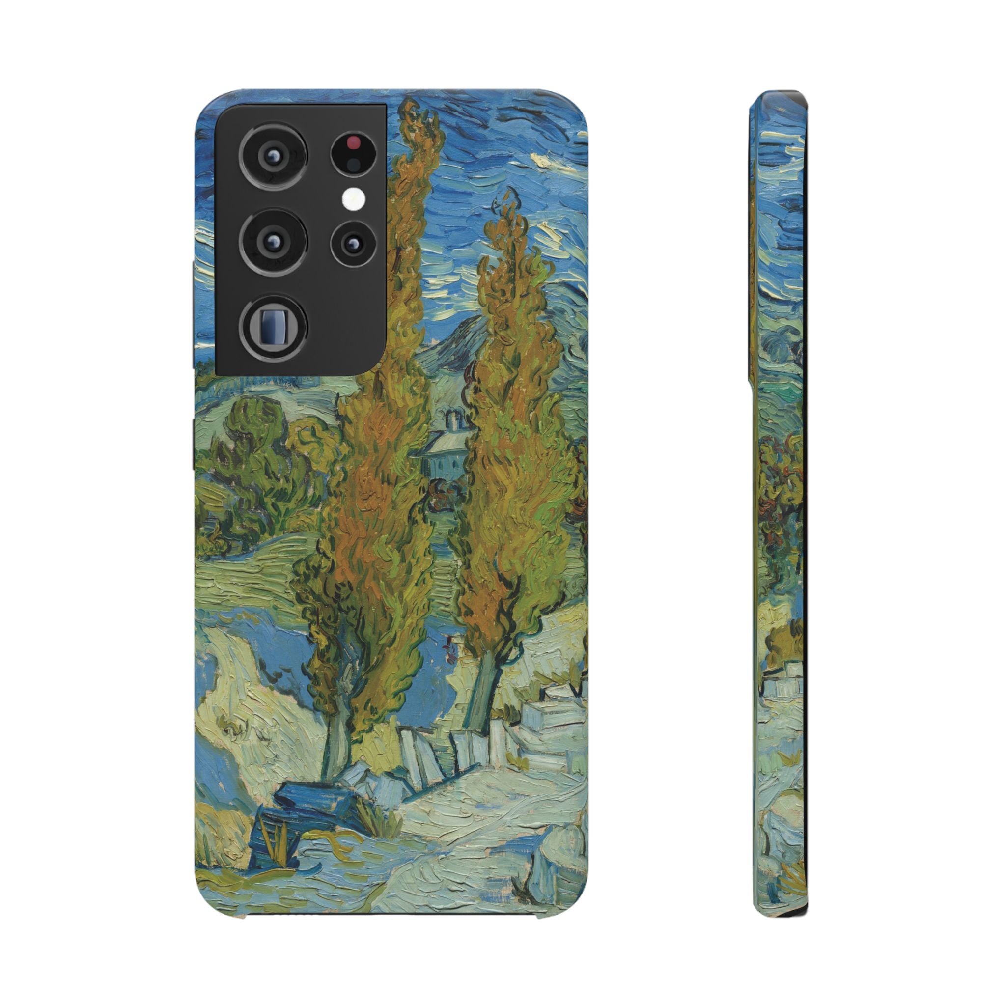 Two Poplars in the Alpilles near Saint-Rémy by Vincent van Gogh - Samsung Slim Case