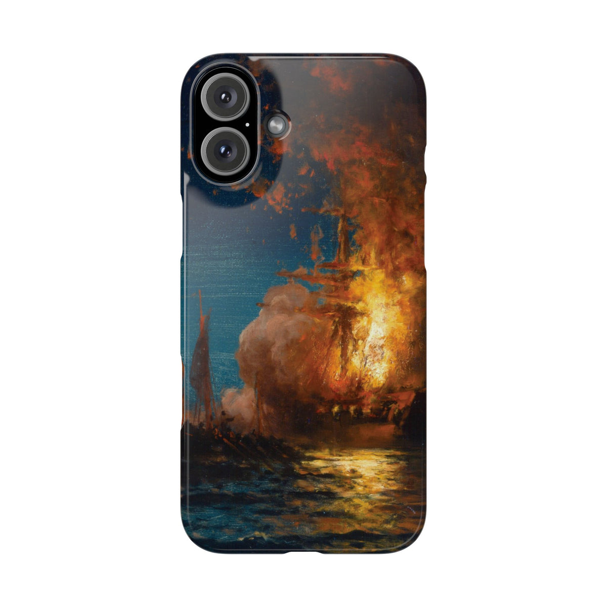 Burning of the Frigate Philadelphia in the Harbor of Tripoli by Edward Moran - iPhone Slim Case