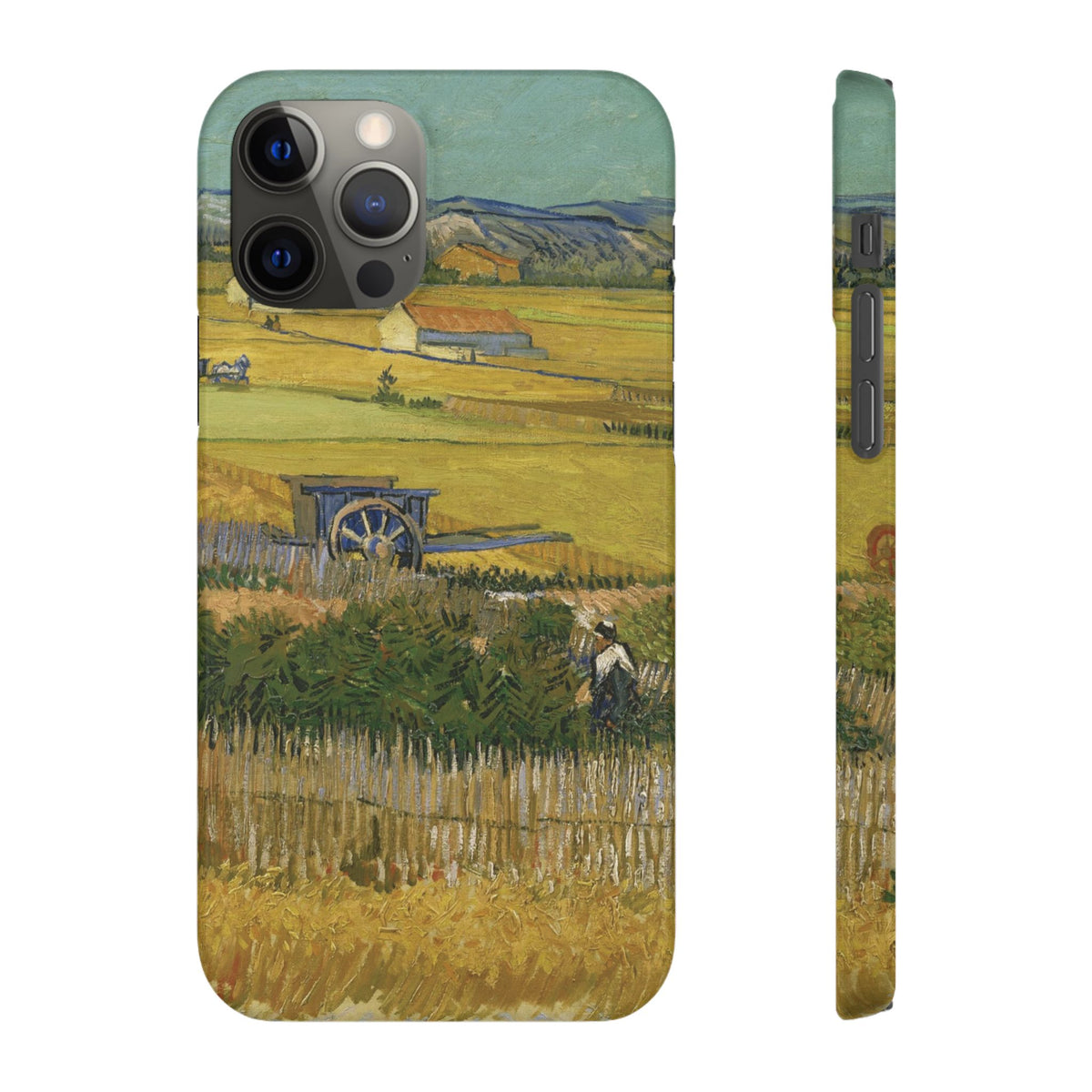 Harvest at La Crau by Vincent van Gogh - iPhone Slim Case