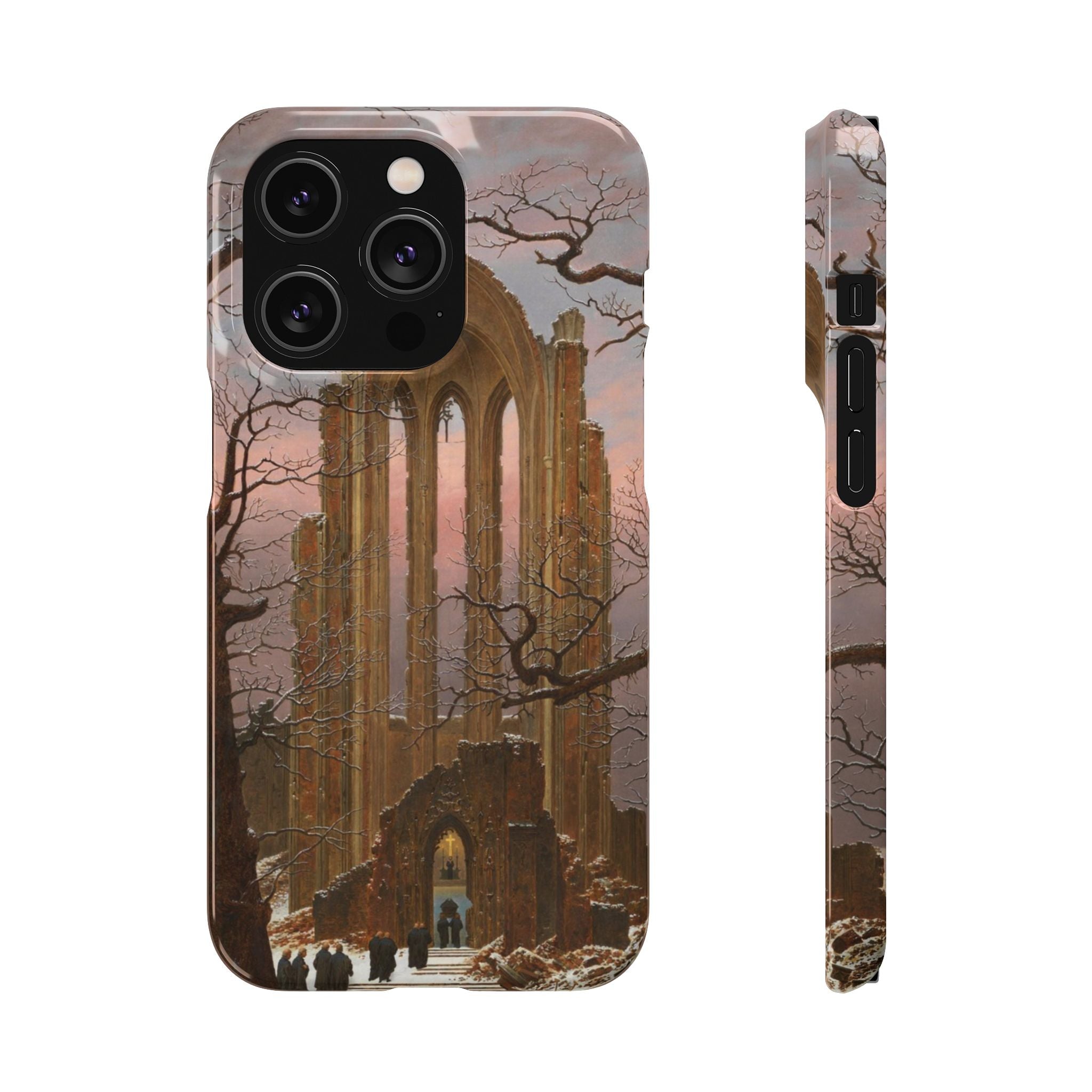 Monastery Graveyard in the Snow by Caspar David Friedrich - iPhone Slim Case