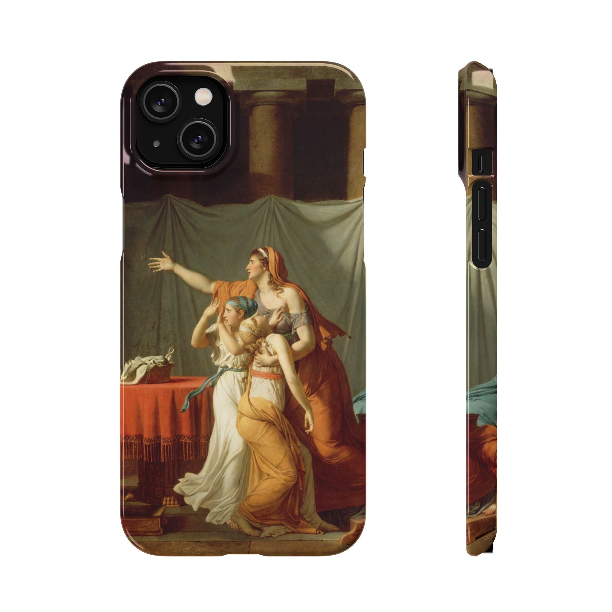 The Lictors Bring to Brutus the Bodies of His Sons II by Jacques-Louis David - iPhone Slim Case