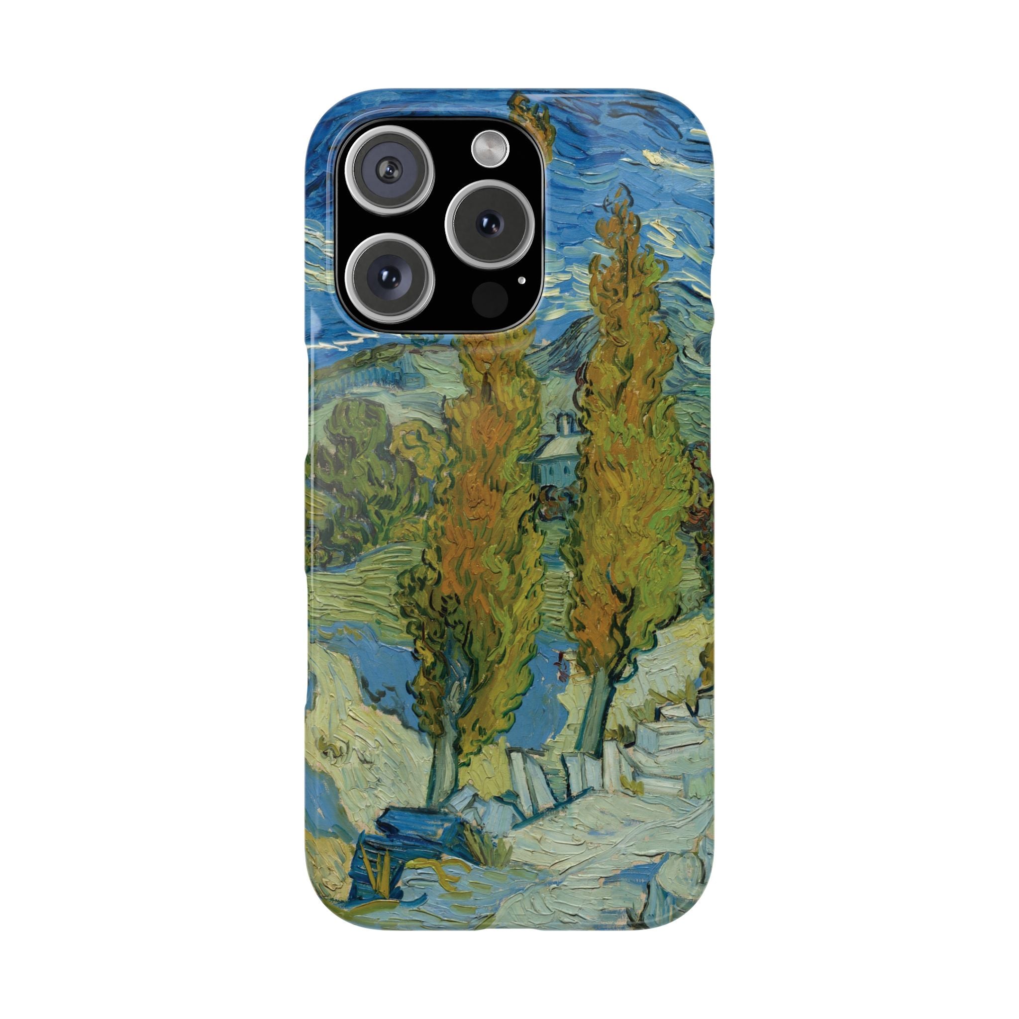 Two Poplars in the Alpilles near Saint-Rémy by Vincent van Gogh - iPhone Slim Case