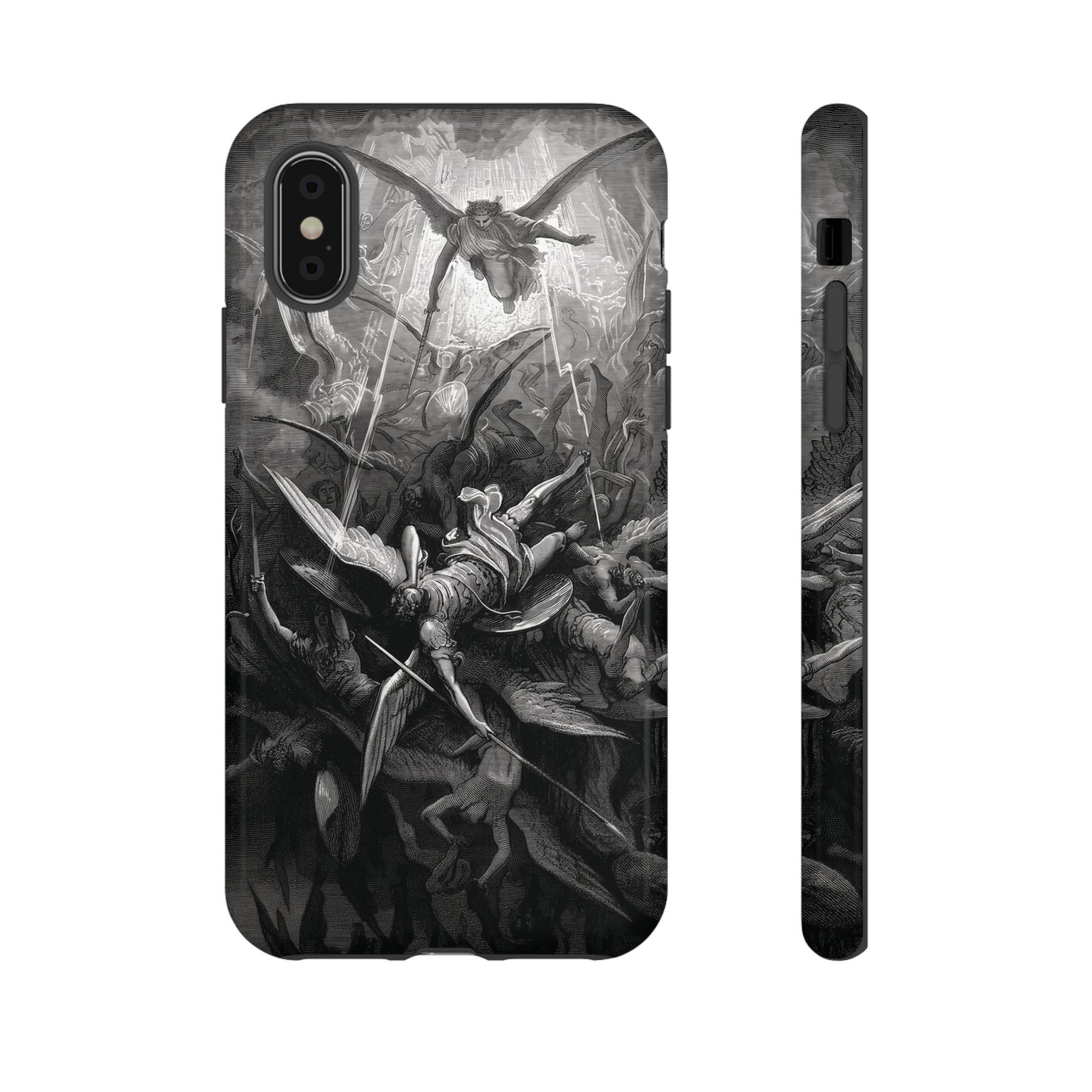 Paradise Lost | The Battle in Heaven by Gustave Doré - iPhone Tough Case