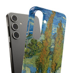 Two Poplars in the Alpilles near Saint-Rémy by Vincent van Gogh - Samsung Slim Case