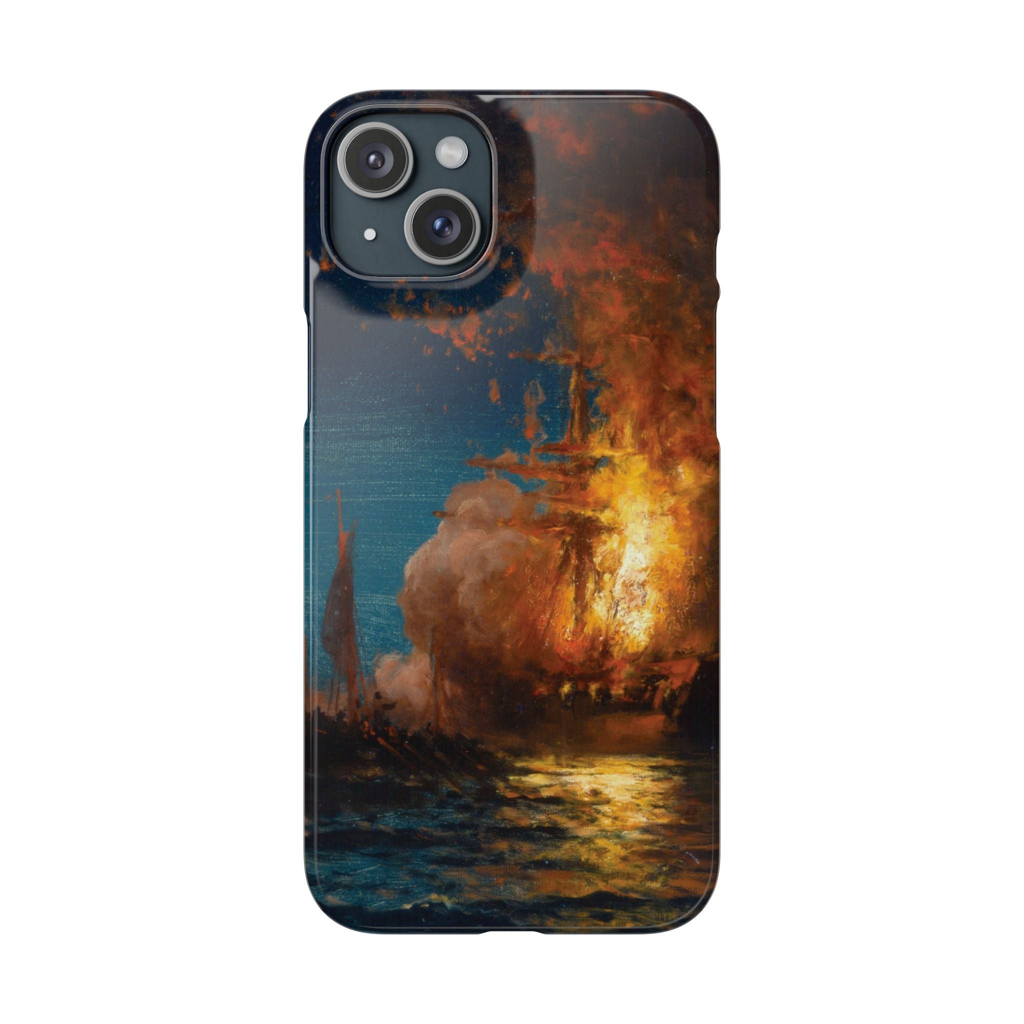 Burning of the Frigate Philadelphia in the Harbor of Tripoli by Edward Moran - iPhone Slim Case