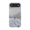Snow Scene at Argenteuil by Claude Monet - iPhone Slim Case