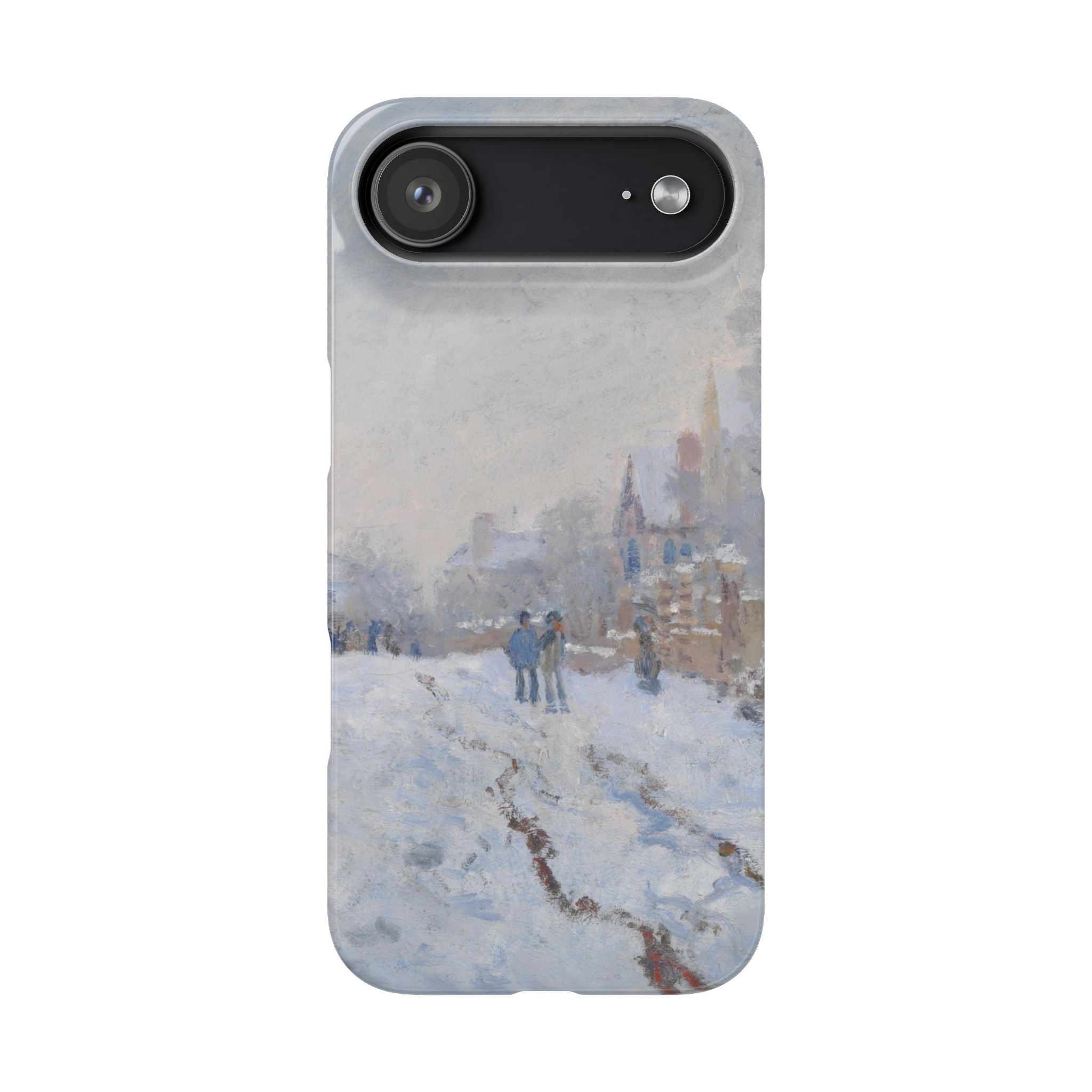Snow Scene at Argenteuil by Claude Monet - iPhone Slim Case