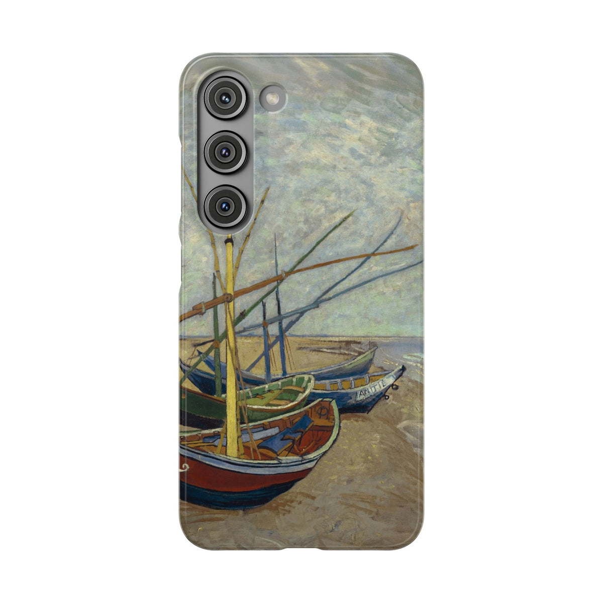 Fishing Boats on the Beach by Vincent van Gogh - Samsung Slim Case