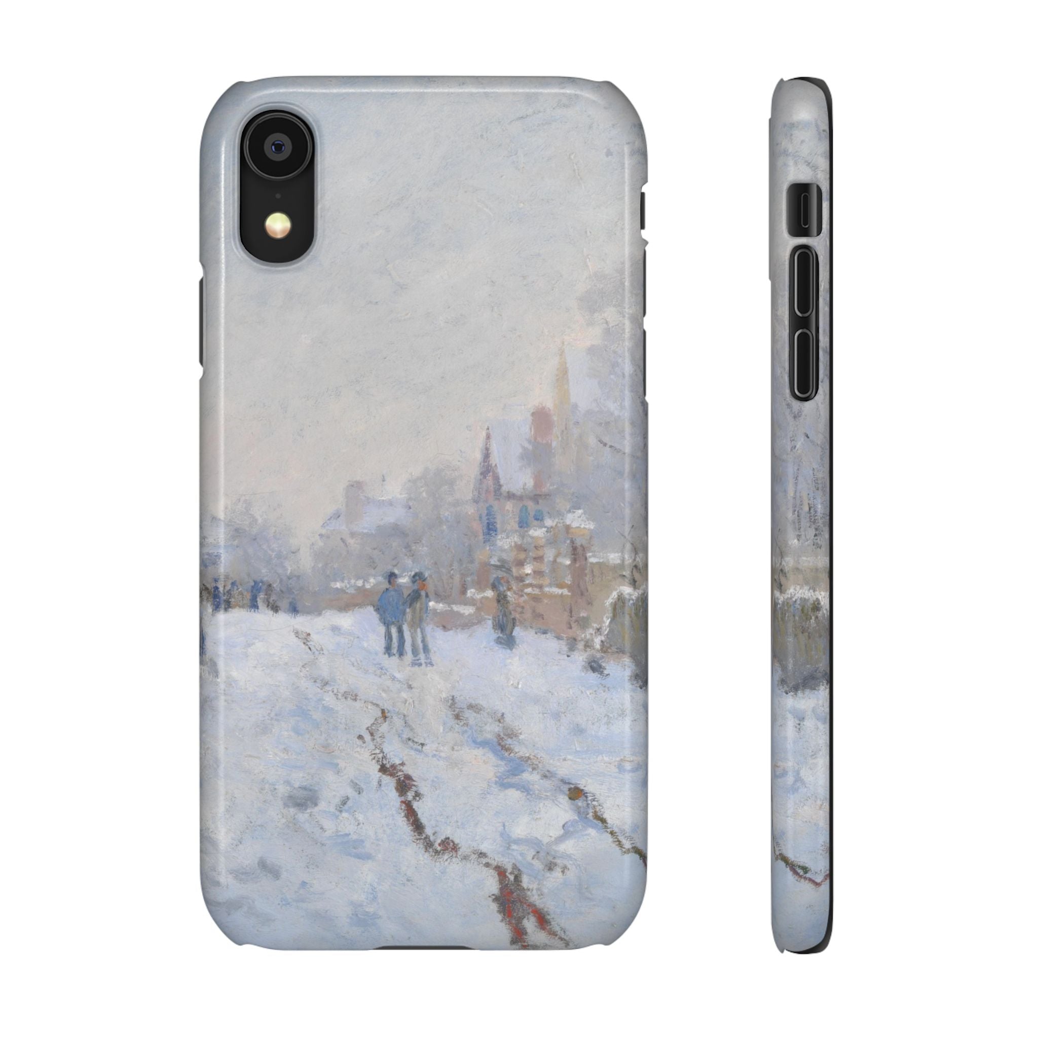 Snow Scene at Argenteuil by Claude Monet - iPhone Slim Case