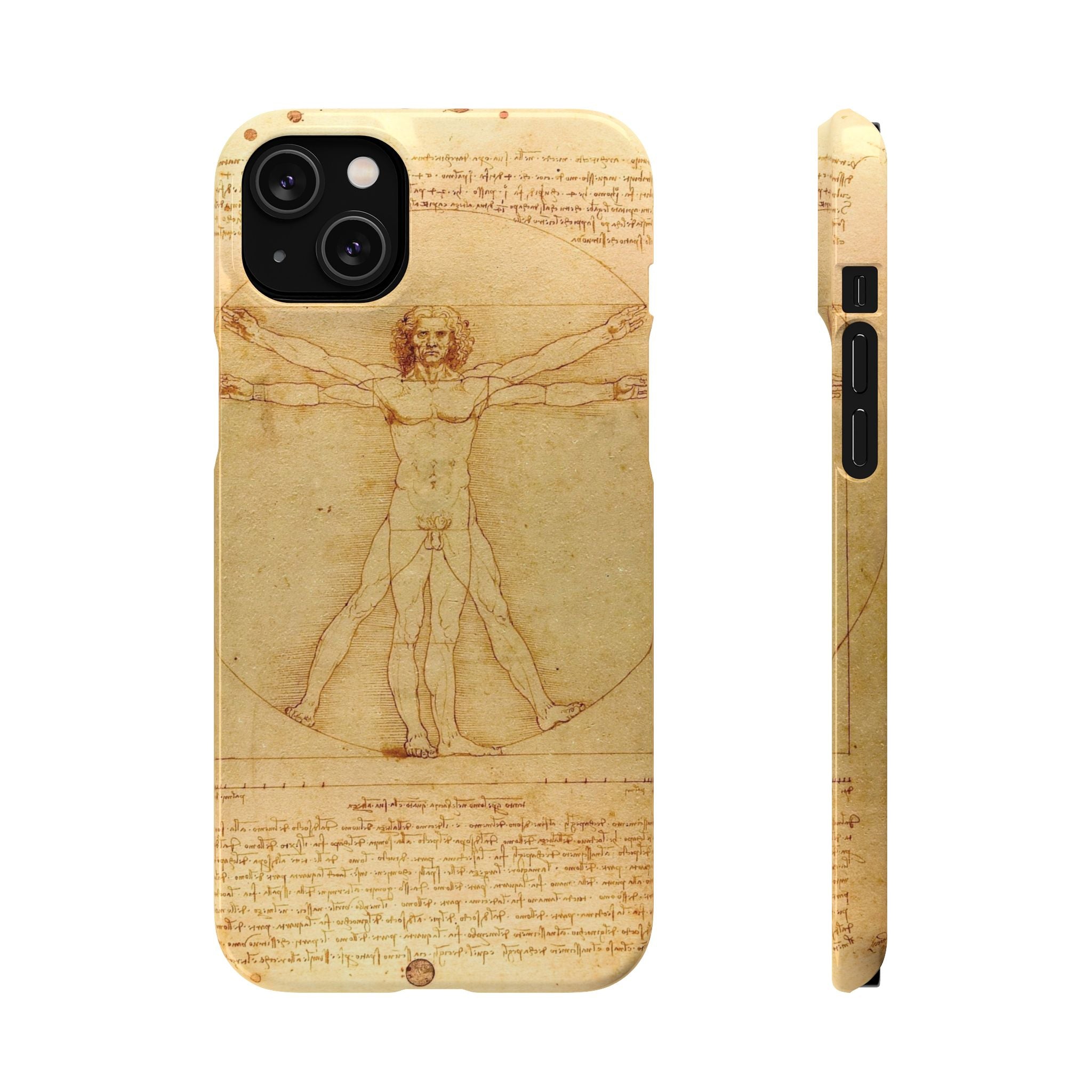 The Vitruvian Man by Leonardo da Vinci - iPhone Slim Case