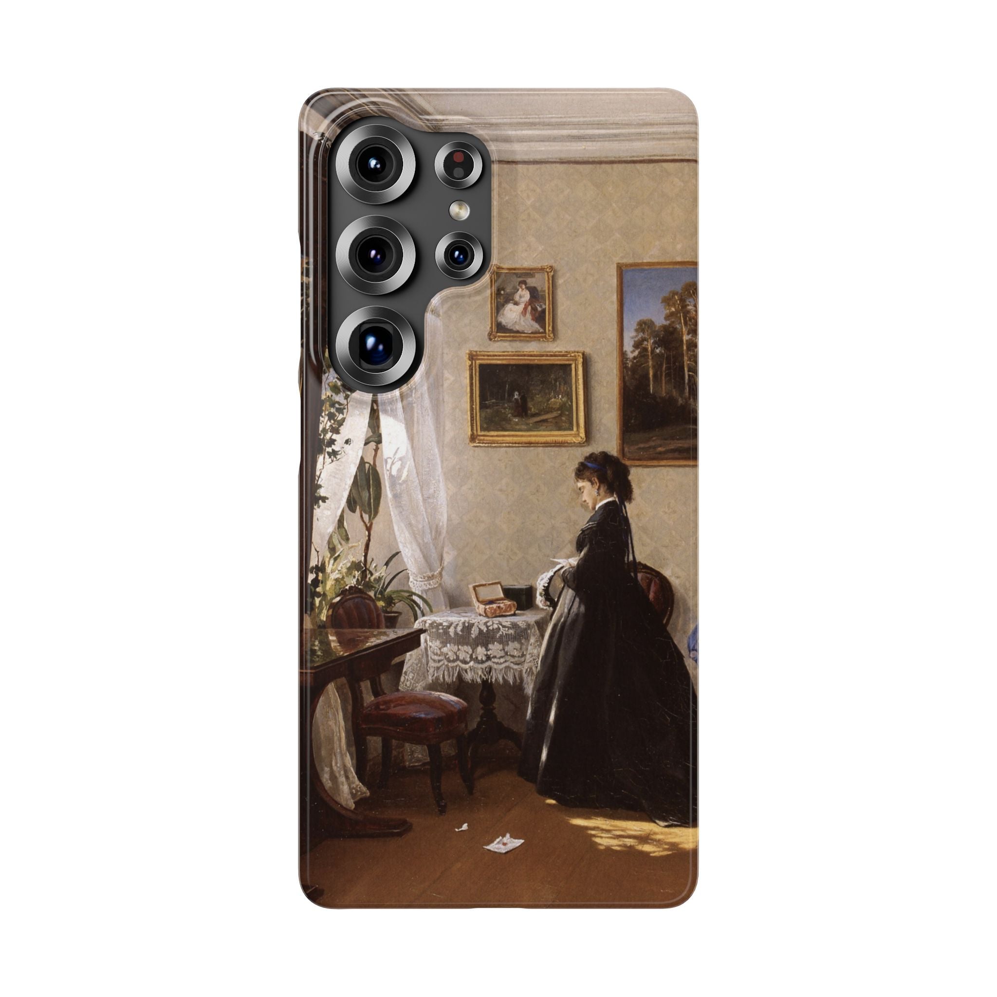 In front of the mirror by Ivan Ivanovich Shishkin - Samsung Slim Case