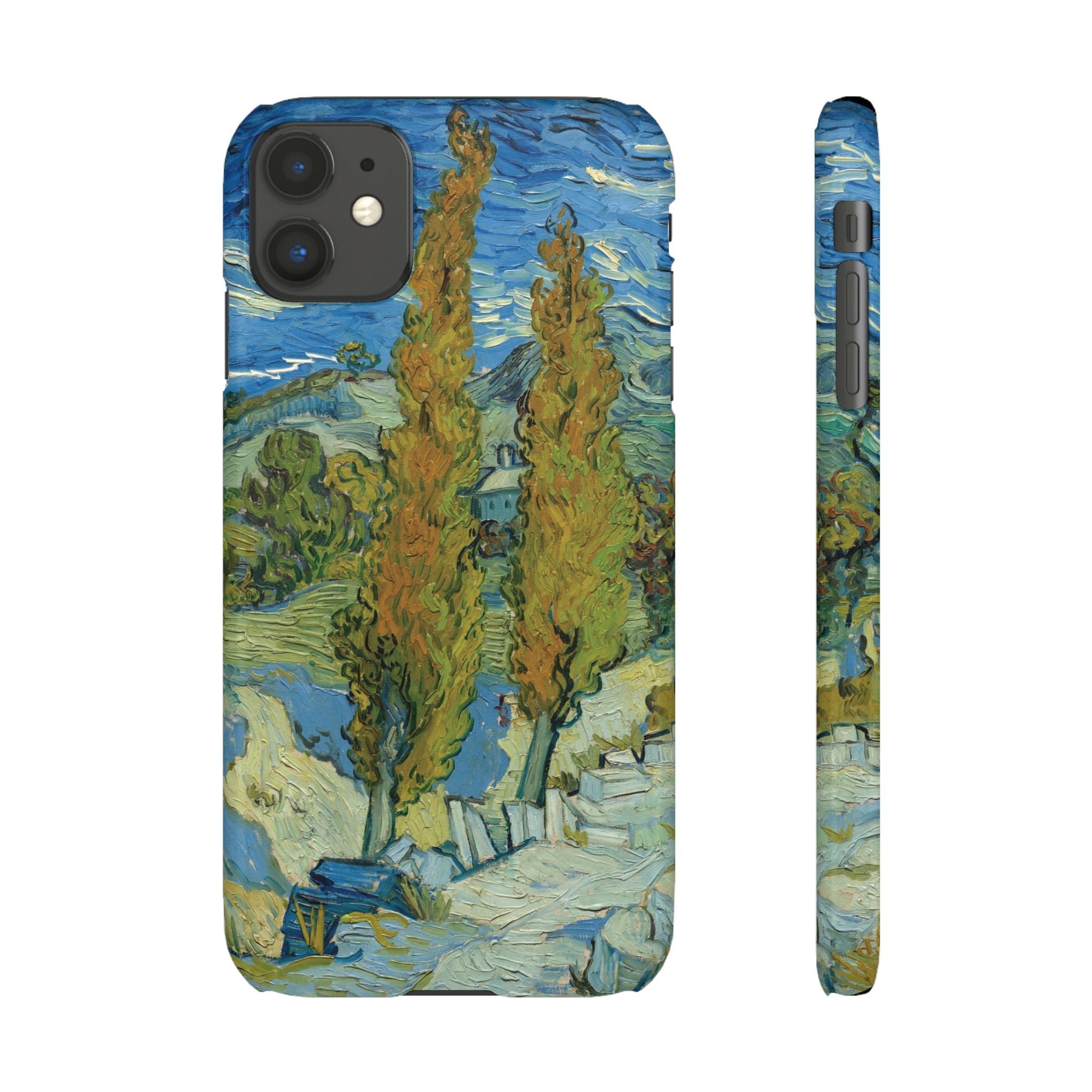 Two Poplars in the Alpilles near Saint-Rémy by Vincent van Gogh - iPhone Slim Case