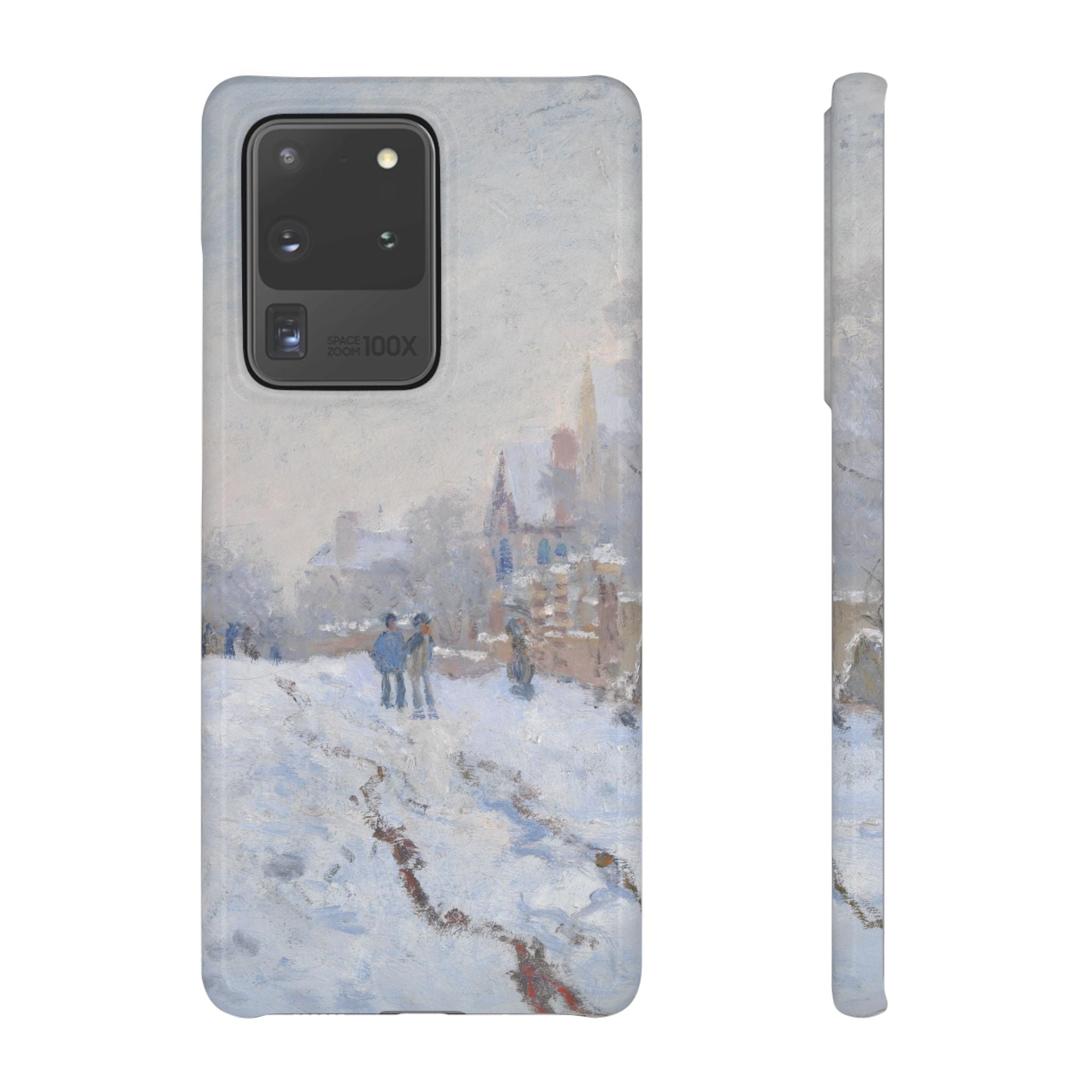 Snow Scene at Argenteuil by Claude Monet - Samsung Slim Case