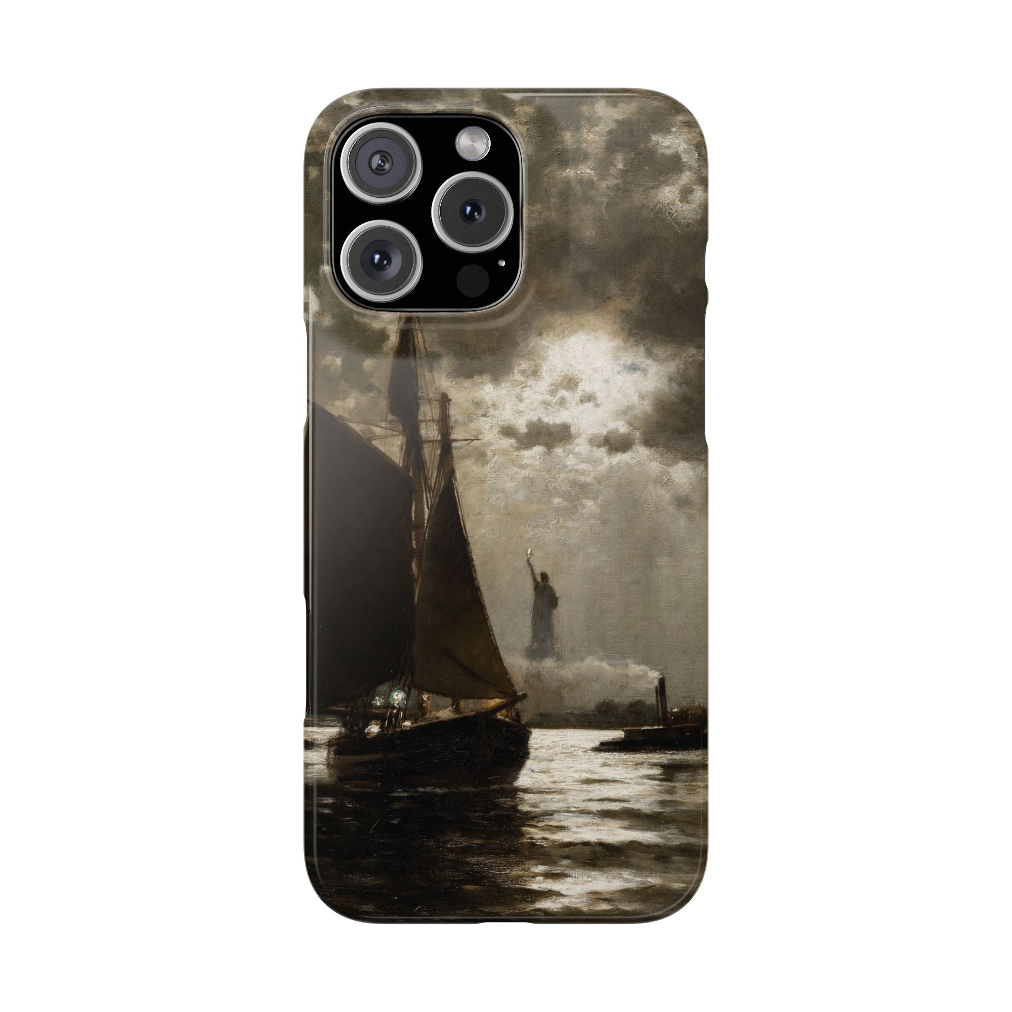 Nightfall over New York Harbor by Edward Moran - iPhone Slim Case