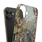 The Rue Montorgueil in Paris by Claude Monet - iPhone Slim Case