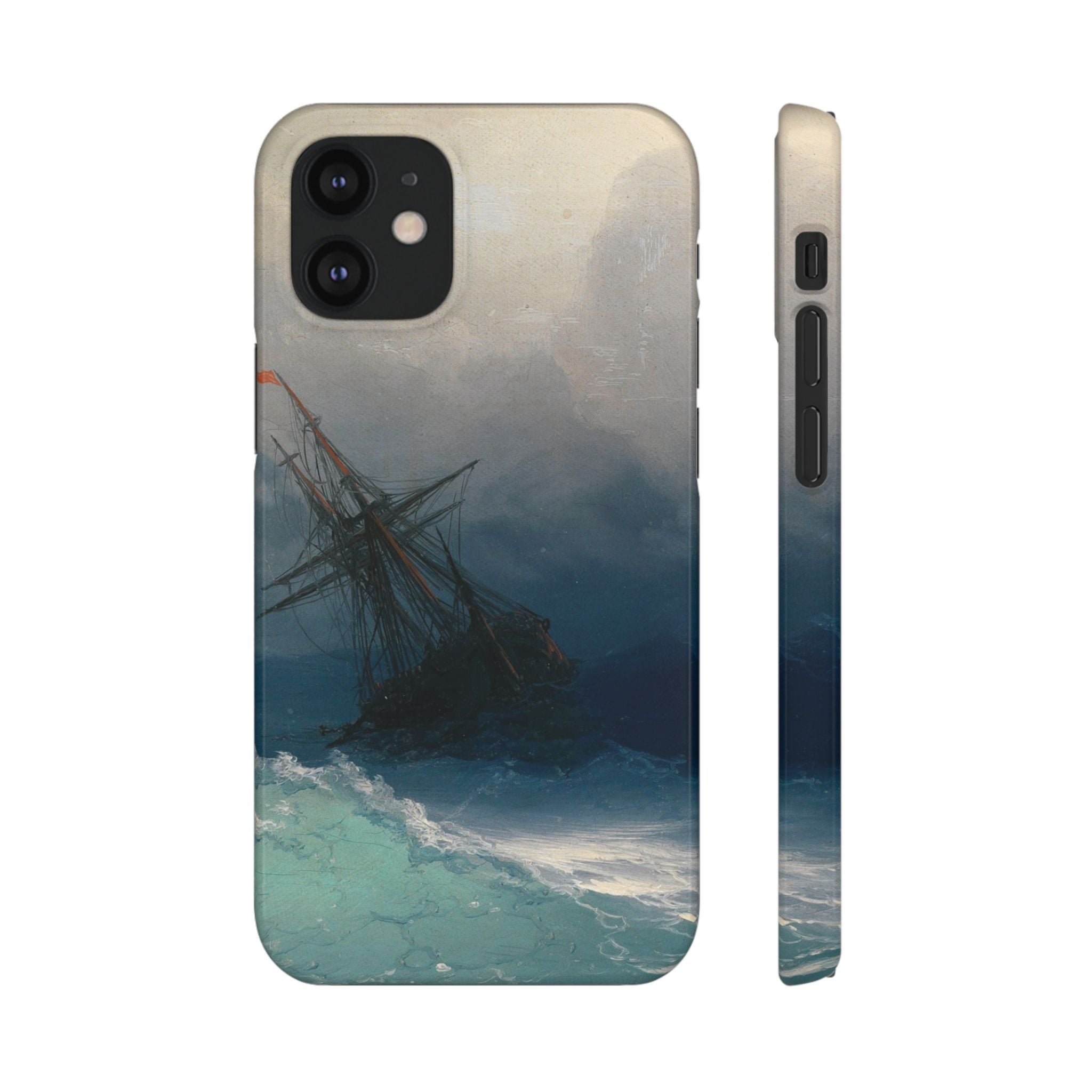 Ship on Stormy Seas by Ivan Aivazovsky - iPhone Slim Case