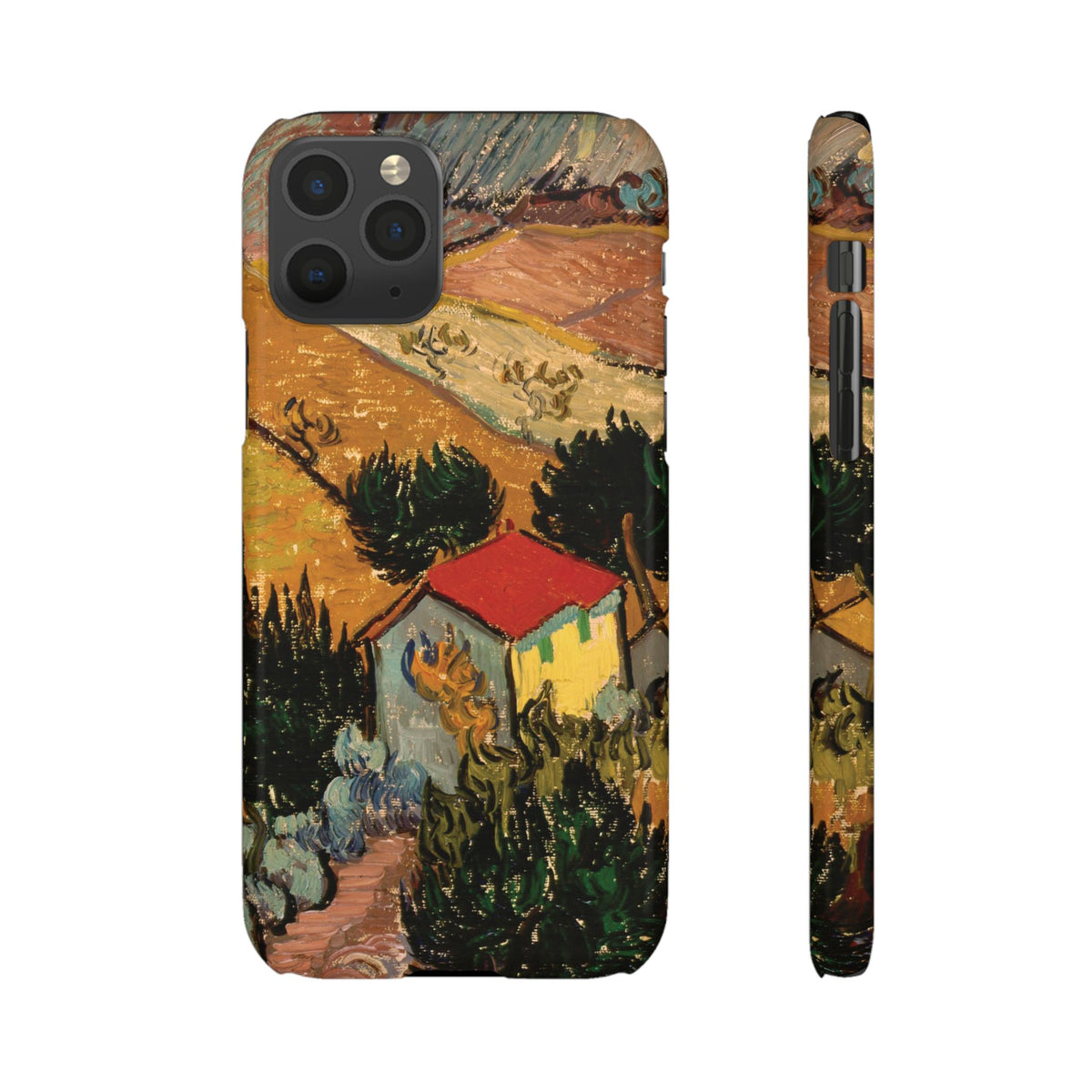Landscape with House and Ploughman by Vincent van Gogh - iPhone Slim Case