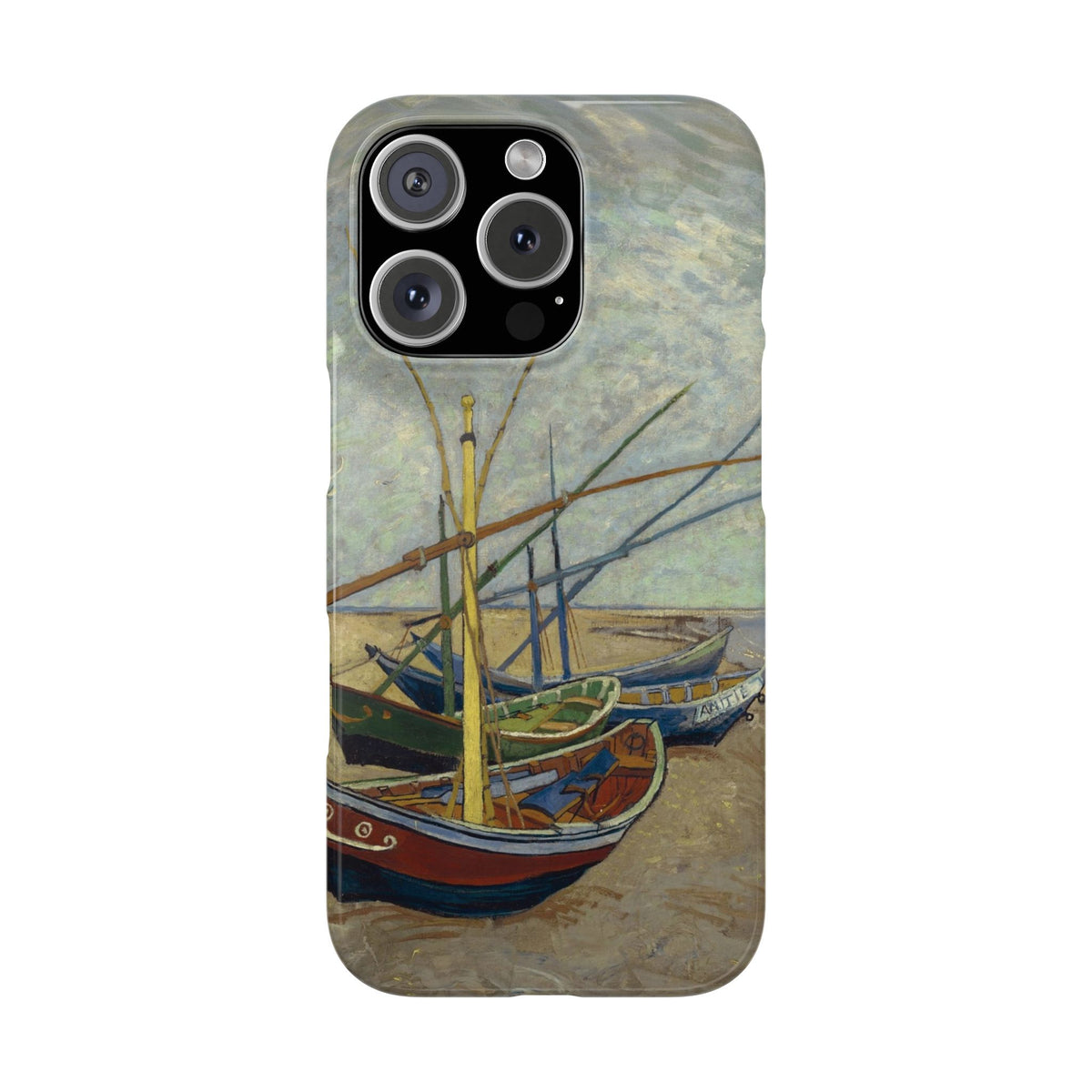 Fishing Boats on the Beach by Vincent van Gogh - iPhone Slim Case