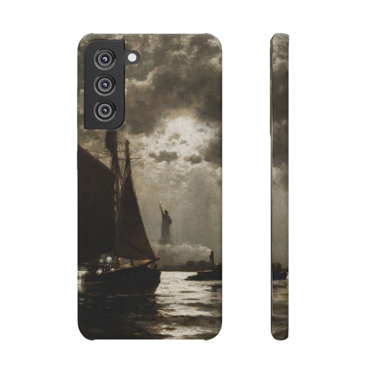 Nightfall over New York Harbor by Edward Moran - Samsung Slim Case