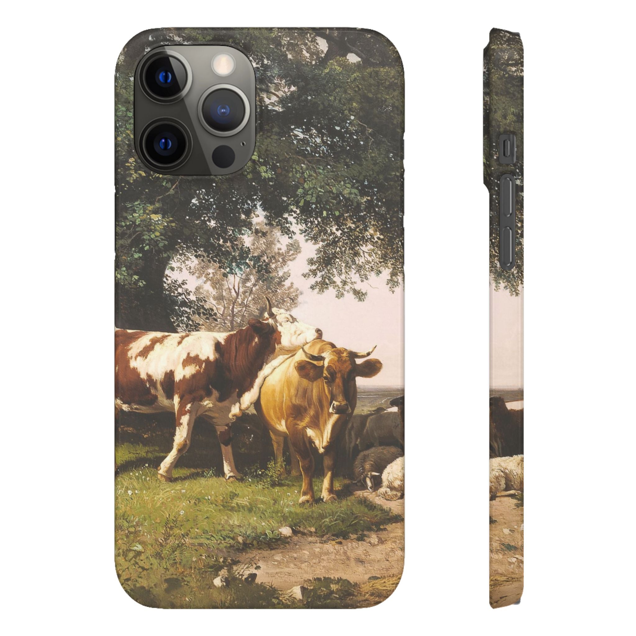 Herd under Trees by Ivan Ivanovich Shishkin - iPhone Slim Case