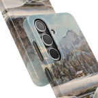 Winter landscape in Switzerland near Engadin by Peder Mork Monsted - Samsung Slim Case