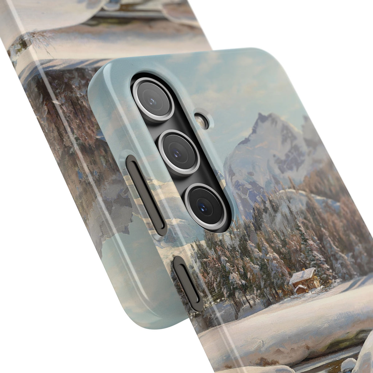 Winter landscape in Switzerland near Engadin by Peder Mork Monsted - Samsung Slim Case