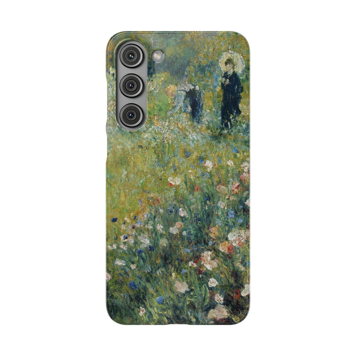 Woman with a Parasol in a Garden by Pierre Auguste Renoir - Samsung Slim Case
