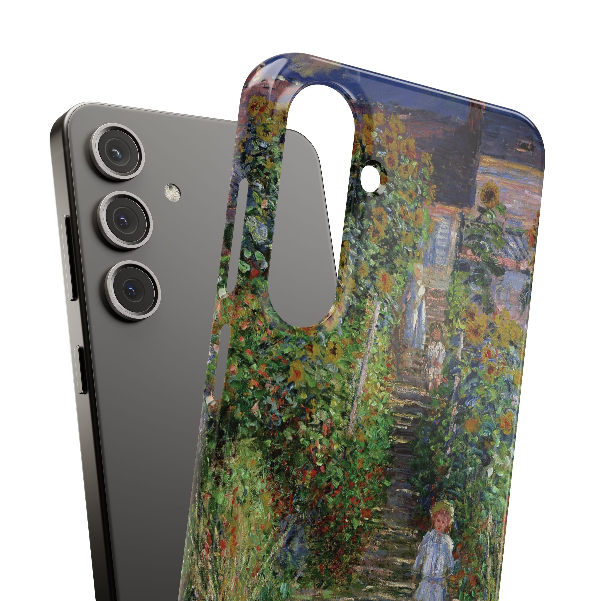 Monets Garden at Vetheuil by Claude Monet - Samsung Slim Case