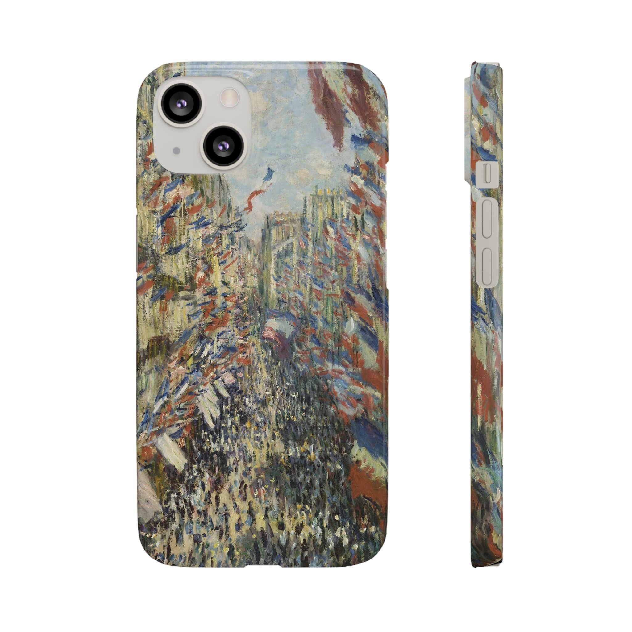 The Rue Montorgueil in Paris by Claude Monet - iPhone Slim Case